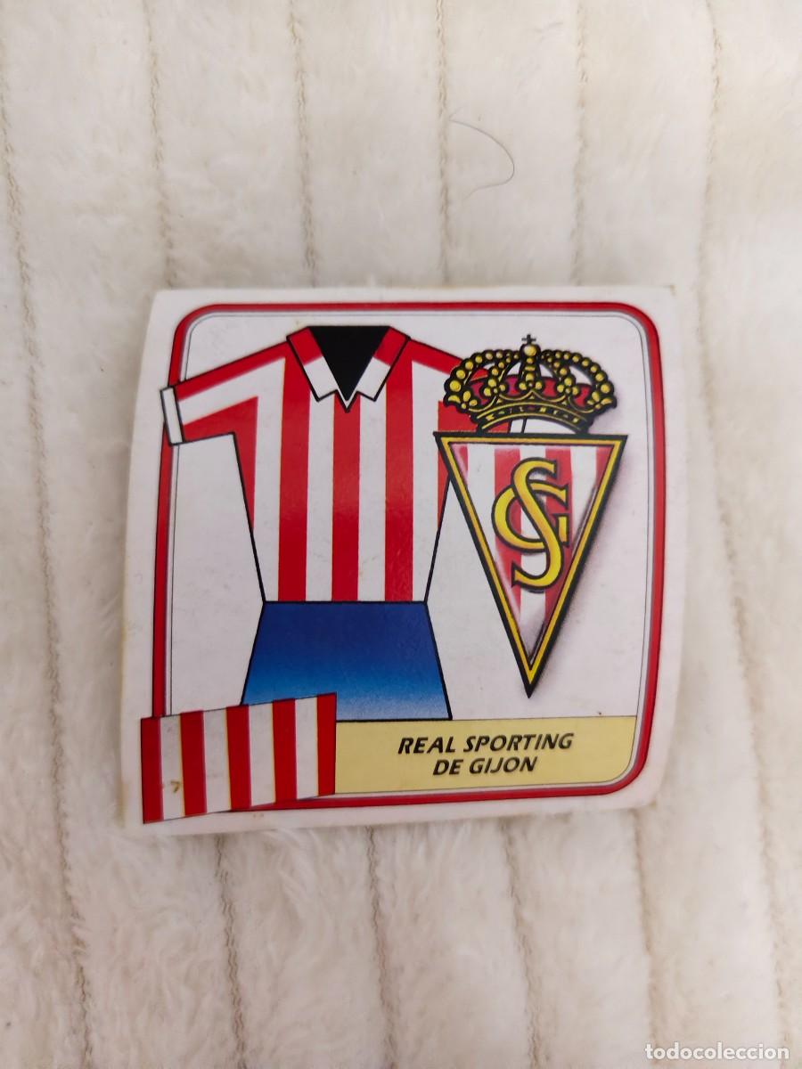 Cromos de f&uacute;tbol: EDICIONES ESTE 89 90 ESCUDO REAL SPORTING DE GIJON 1989 1990 DESPEGADO RECUPERADO ALBUM AAQ