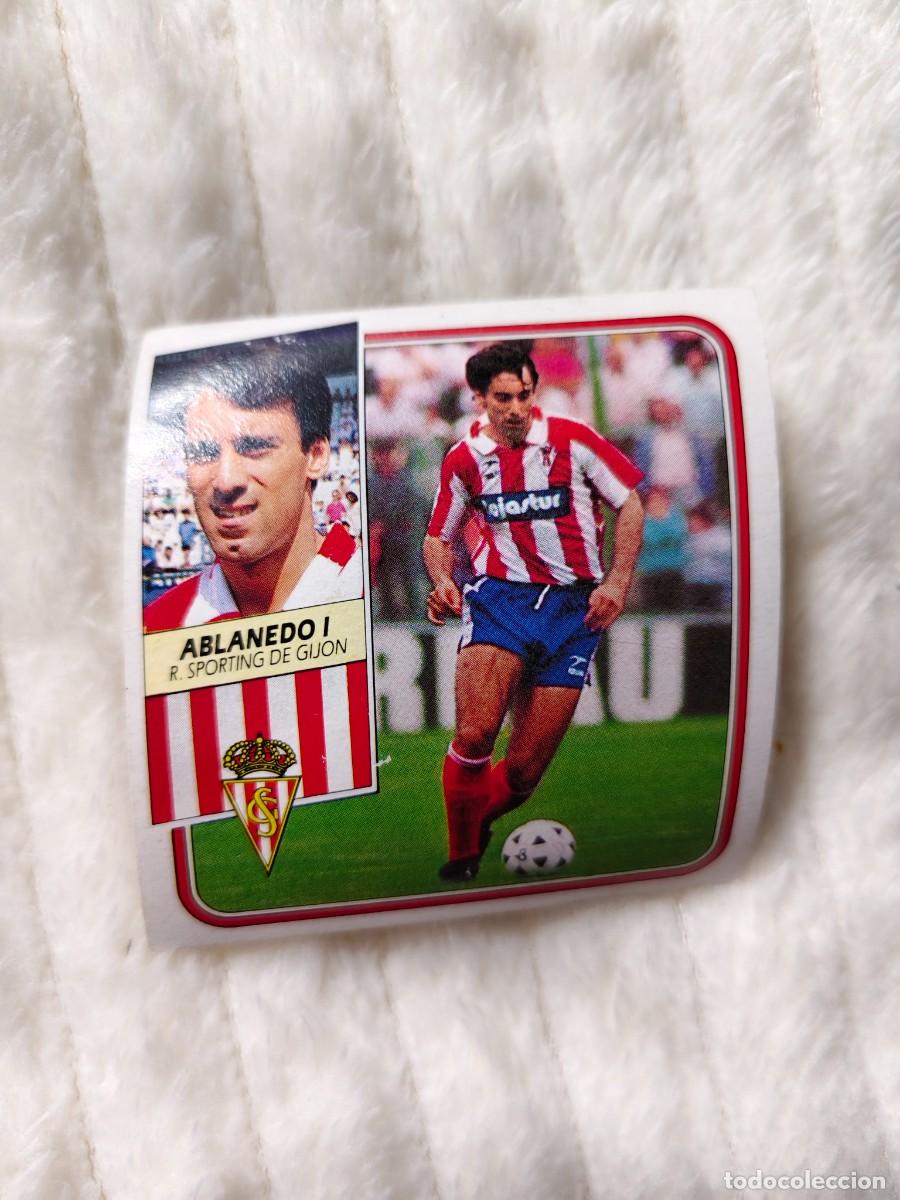 Fu&szlig;ball-Sticker: EDICIONES ESTE 89 90 ABLANEDO I REAL SPORTING DE GIJON 1989 1990 DESPEGADO RECUPERADO ALBUM AAQ