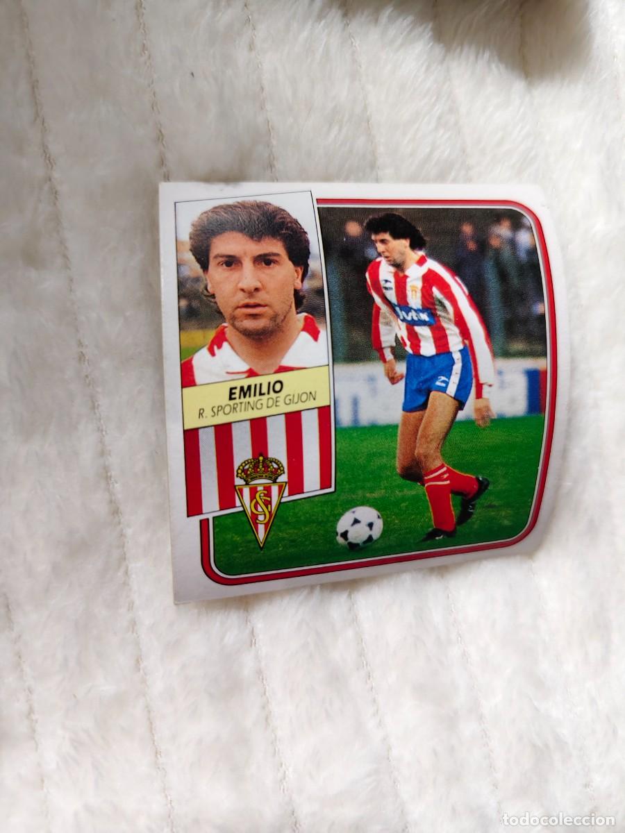 Fu&szlig;ball-Sticker: EDICIONES ESTE 89 90 EMILIO REAL SPORTING DE GIJON 1989 1990 DESPEGADO RECUPERADO ALBUM AAQ