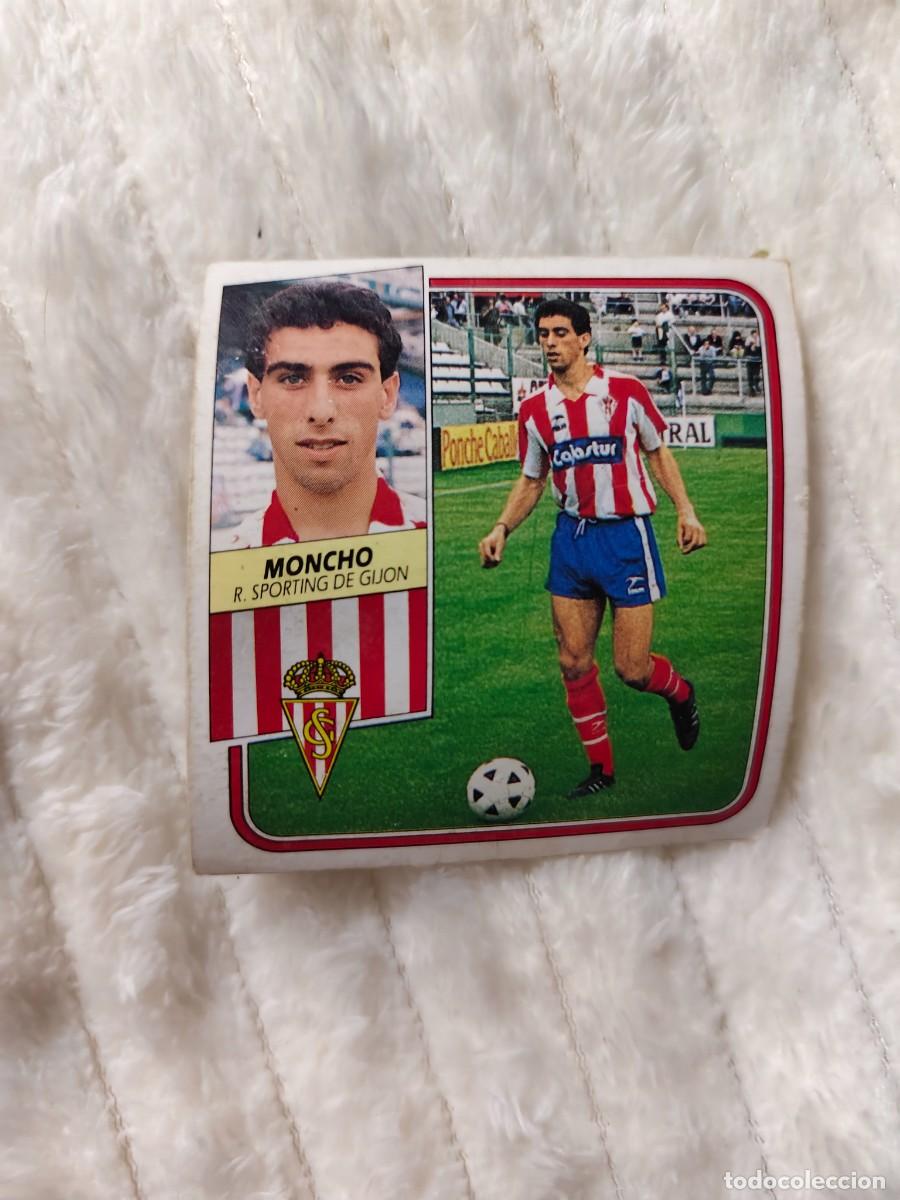 Cromos de f&uacute;tbol: EDICIONES ESTE 89 90 MONCHO REAL SPORTING DE GIJON 1989 1990 DESPEGADO RECUPERADO ALBUM AAQ