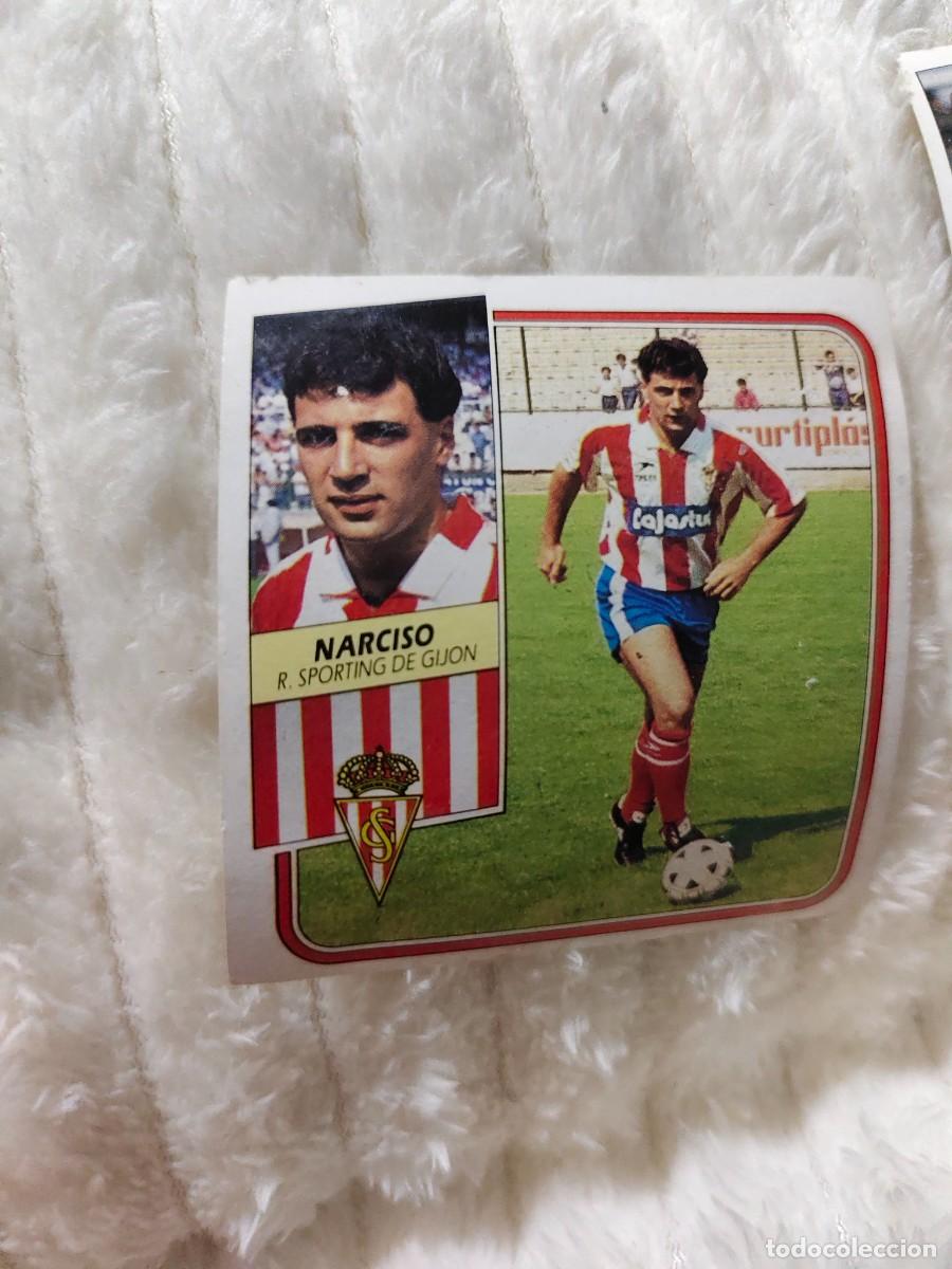 Cromos de f&uacute;tbol: EDICIONES ESTE 89 90 NARCISO REAL SPORTING DE GIJON 1989 1990 DESPEGADO RECUPERADO ALBUM AAQ