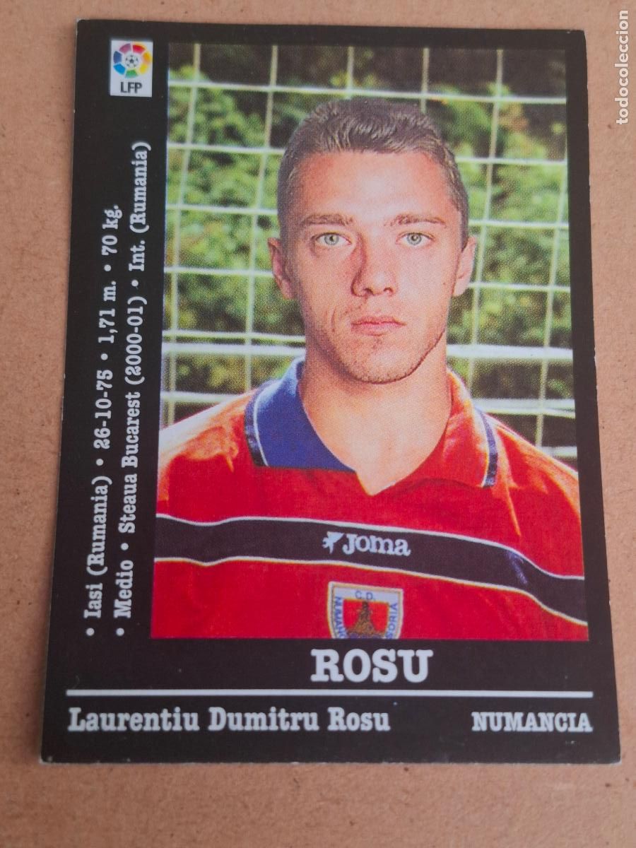 Fu&szlig;ball-Sticker: PANINI LIGA 2000 2001 00 01 - ROSU ( &Uacute;LTIMO FICHAJE ) - C.D. NUMANCIA ( NUNCA PEGADO )