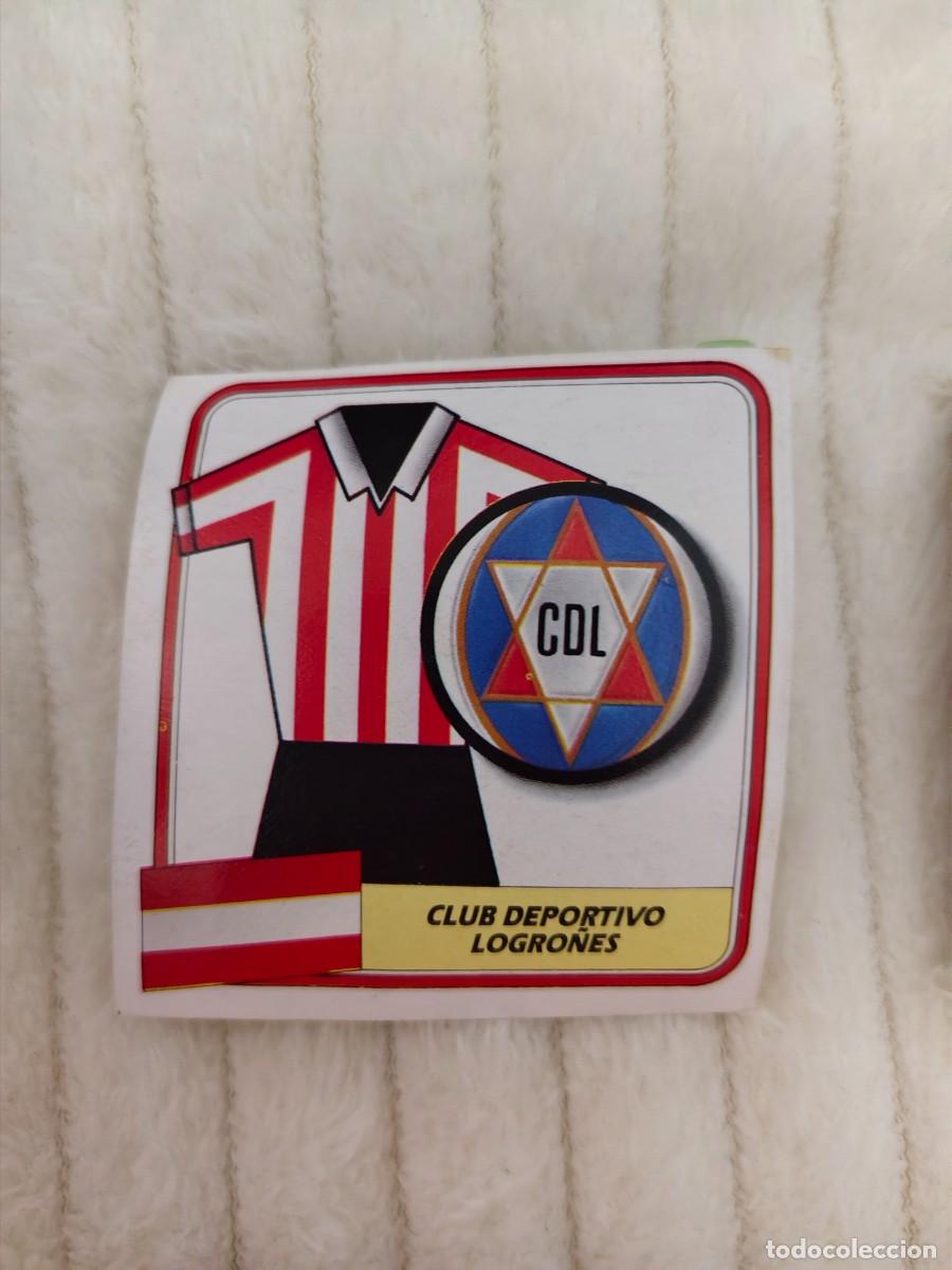 Fu&szlig;ball-Sticker: EDICIONES ESTE 89 90 ESCUDO C.D. LOGRO&Ntilde;&Eacute;S 1989 1990 DESPEGADO RECUPERADO ALBUM AAQ