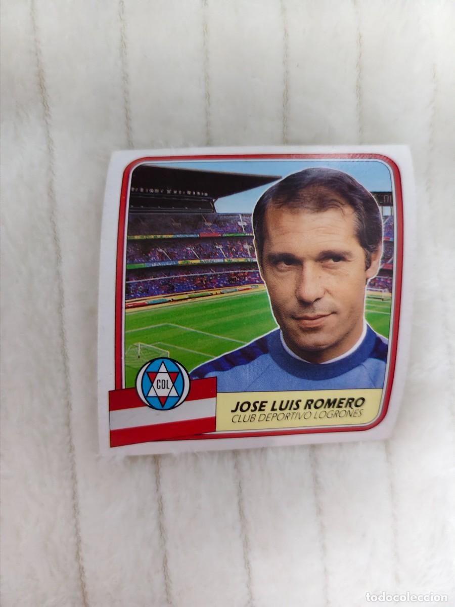 Fu&szlig;ball-Sticker: EDICIONES ESTE 89 90 ROMERO ENTRENADOR C.D. LOGRO&Ntilde;&Eacute;S 1989 1990 DESPEGADO RECUPERADO ALBUM AAQ