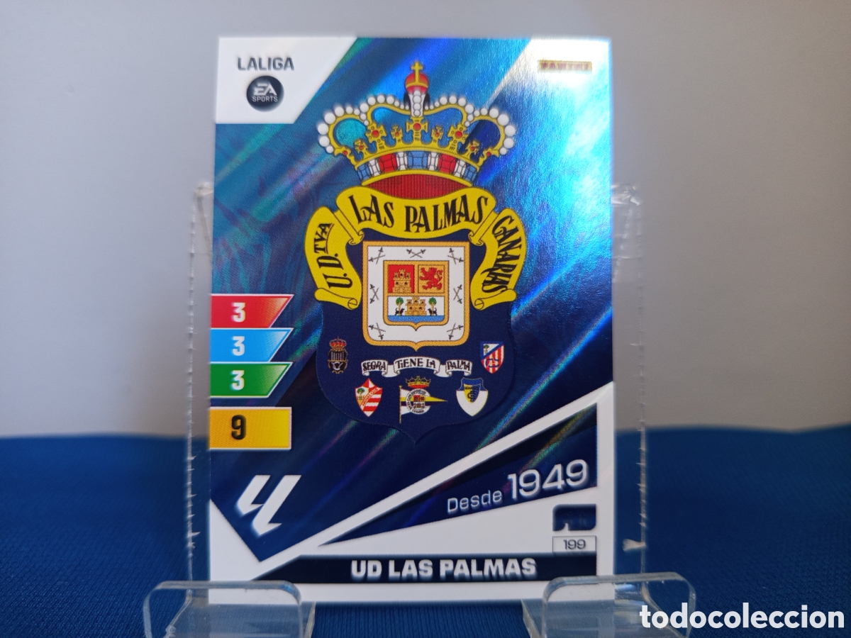 Cromos de f&uacute;tbol: ❇️ CROMO CARD ⚽ ESCUDO LAS PALMAS 199 LIGA 2023 2024 23 24 ADRENALYN XL PANINI ❇️