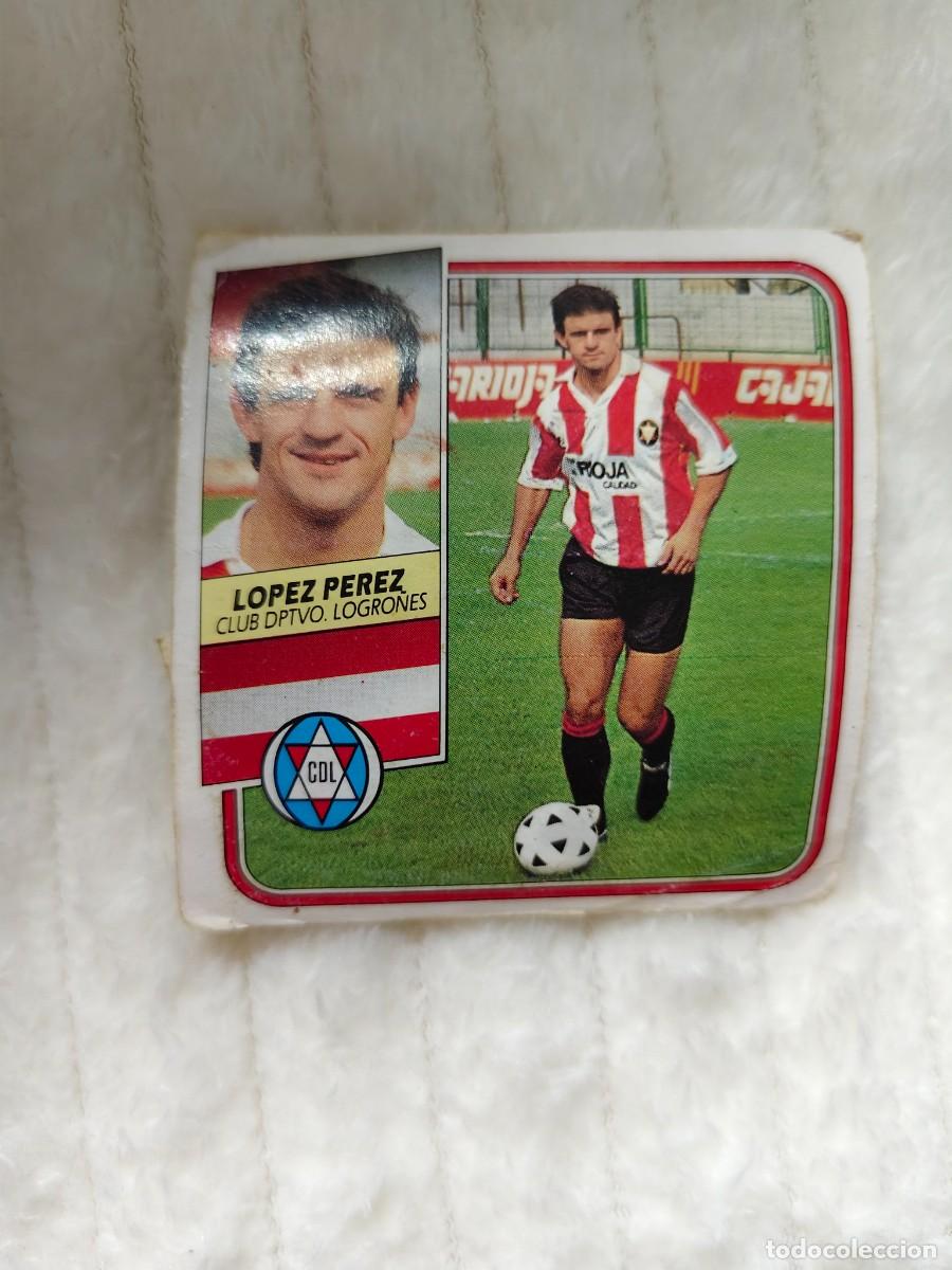 Cromos de f&uacute;tbol: EDICIONES ESTE 89 90 LOPEZ PEREZ C.D. LOGRO&Ntilde;&Eacute;S 1989 1990 DESPEGADO RECUPERADO ALBUM AAQ