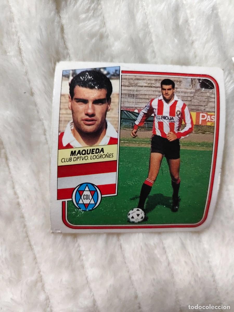 Cromos de f&uacute;tbol: EDICIONES ESTE 89 90 MAQUEDA C.D. LOGRO&Ntilde;&Eacute;S 1989 1990 DESPEGADO RECUPERADO ALBUM AAQ
