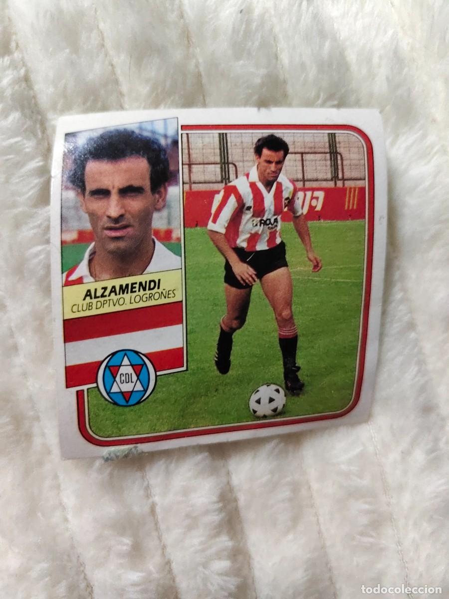 Cromos de f&uacute;tbol: EDICIONES ESTE 89 90 ALZAMENDI C.D. LOGRO&Ntilde;&Eacute;S 1989 1990 DESPEGADO RECUPERADO ALBUM AAQ