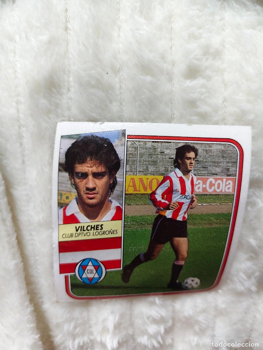 Cromos de f&uacute;tbol: EDICIONES ESTE 89 90 VILCHES C.D. LOGRO&Ntilde;&Eacute;S 1989 1990 DESPEGADO RECUPERADO ALBUM AAQ