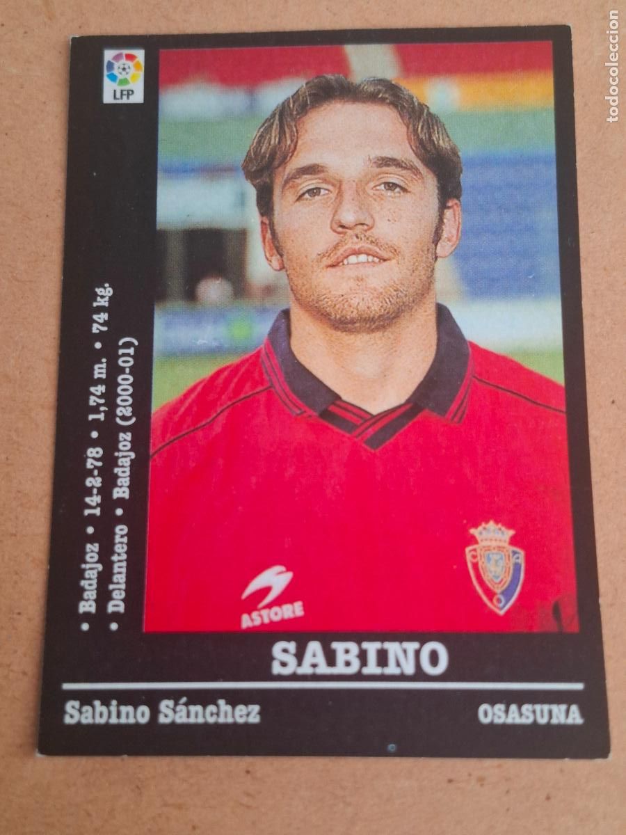 Cartes &agrave; collectionner de Football: PANINI LIGA 2000 2001 00 01 - 321A SABINO - AT. OSASUNA ( NUNCA PEGADO )