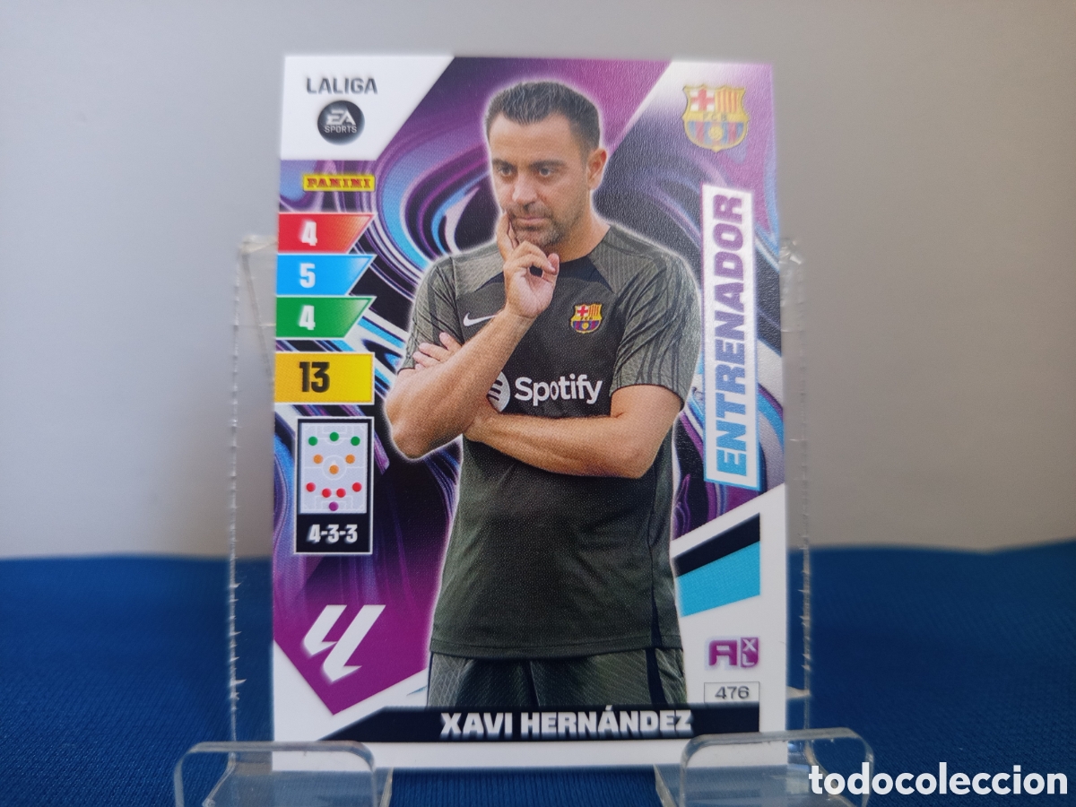 Figurine di Calcio: ❇️ CROMO CARD ⚽ XAVI HERN&Aacute;NDEZ BARCELONA 476 ENTRENADOR LIGA 2023 2024 23 24 ADRENALYN XL PANINI ❇️