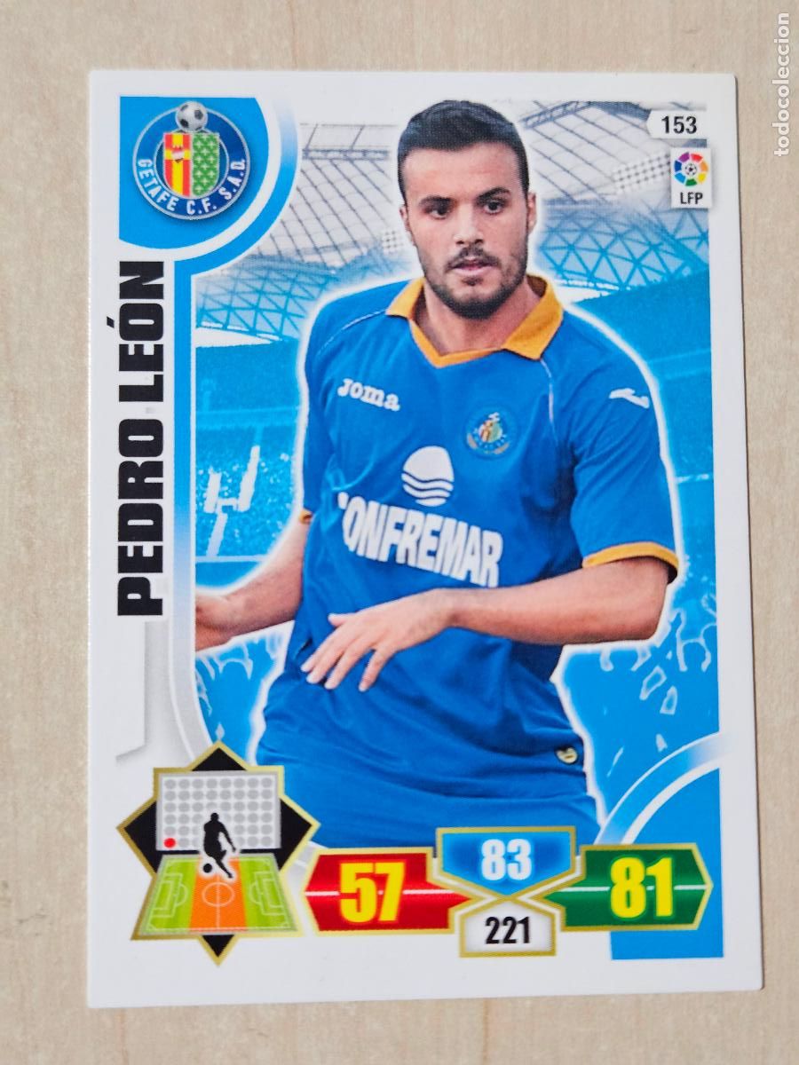 Cromos de f&uacute;tbol: FICHA N&ordm; 153 PEDRO LEON - ADRENALYN 13 14 - PANINI 2013 -14 - CROMO - GETAFE