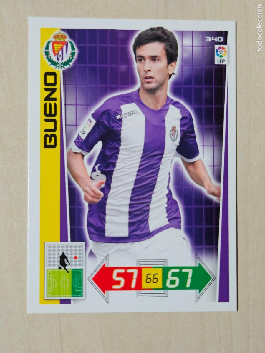 Cromos de f&uacute;tbol: FICHA N&ordm; 340 BUENO - ADRENALYN 12 13 - PANINI 2012 -13 - CROMO - REAL VALLADOLID