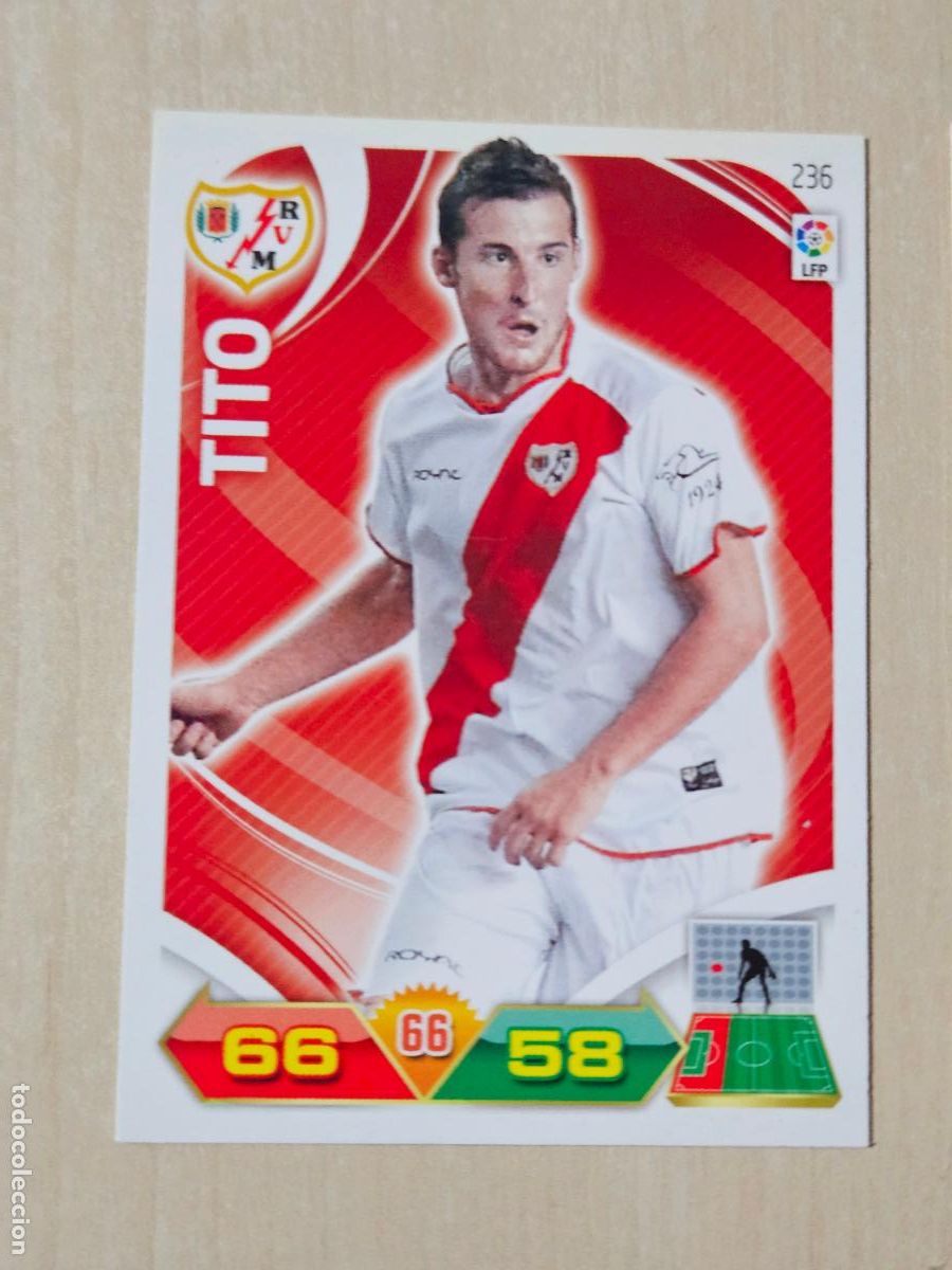 Cromos de f&uacute;tbol: FICHA N&ordm; 236 TITO - ADRENALYN 11 12 - PANINI 2011 -12 - CROMO - RAYO VALLECANO