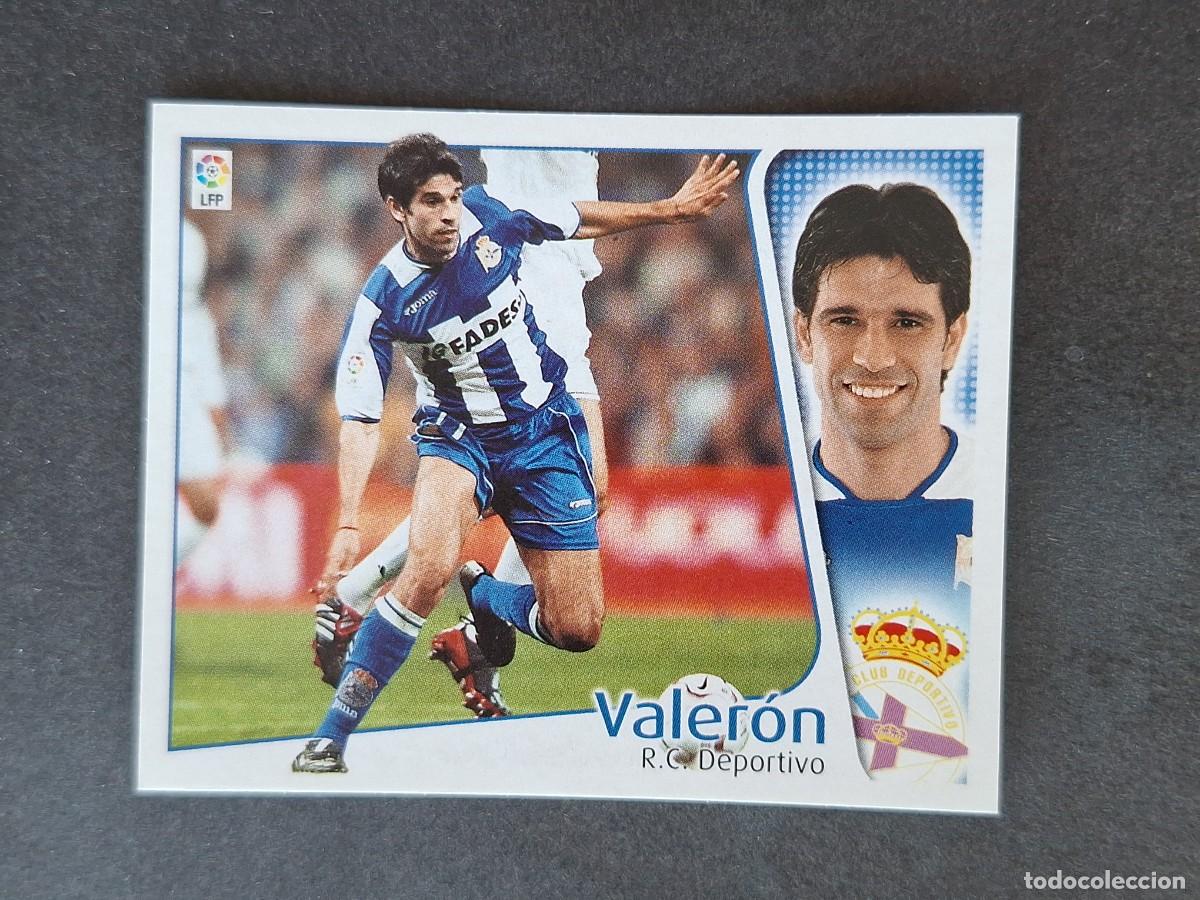 Cromos de f&uacute;tbol: L5 VALERON DEPORTIVO DE LA CORU&Ntilde;A LIGA ESTE 2004 2005 04 05 NUNCA PEGADO SIN PEGAR