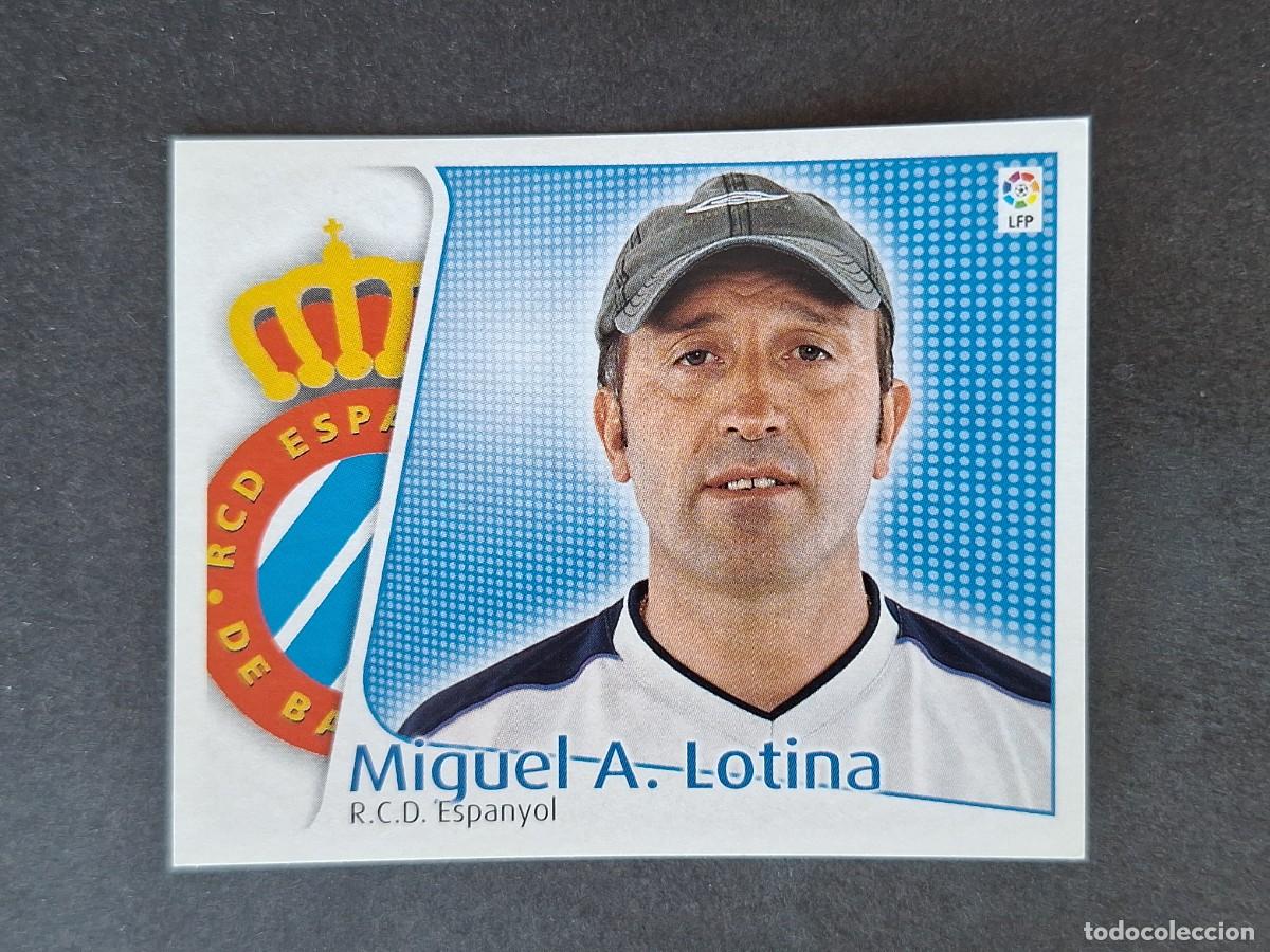 Figurine di Calcio: L5 MIGUEL A. LOTINA ENTRENADOR R. C. D. ESPA&Ntilde;OL LIGA ESTE 2004 2005 04 05 NUNCA PEGADO SIN PEGAR