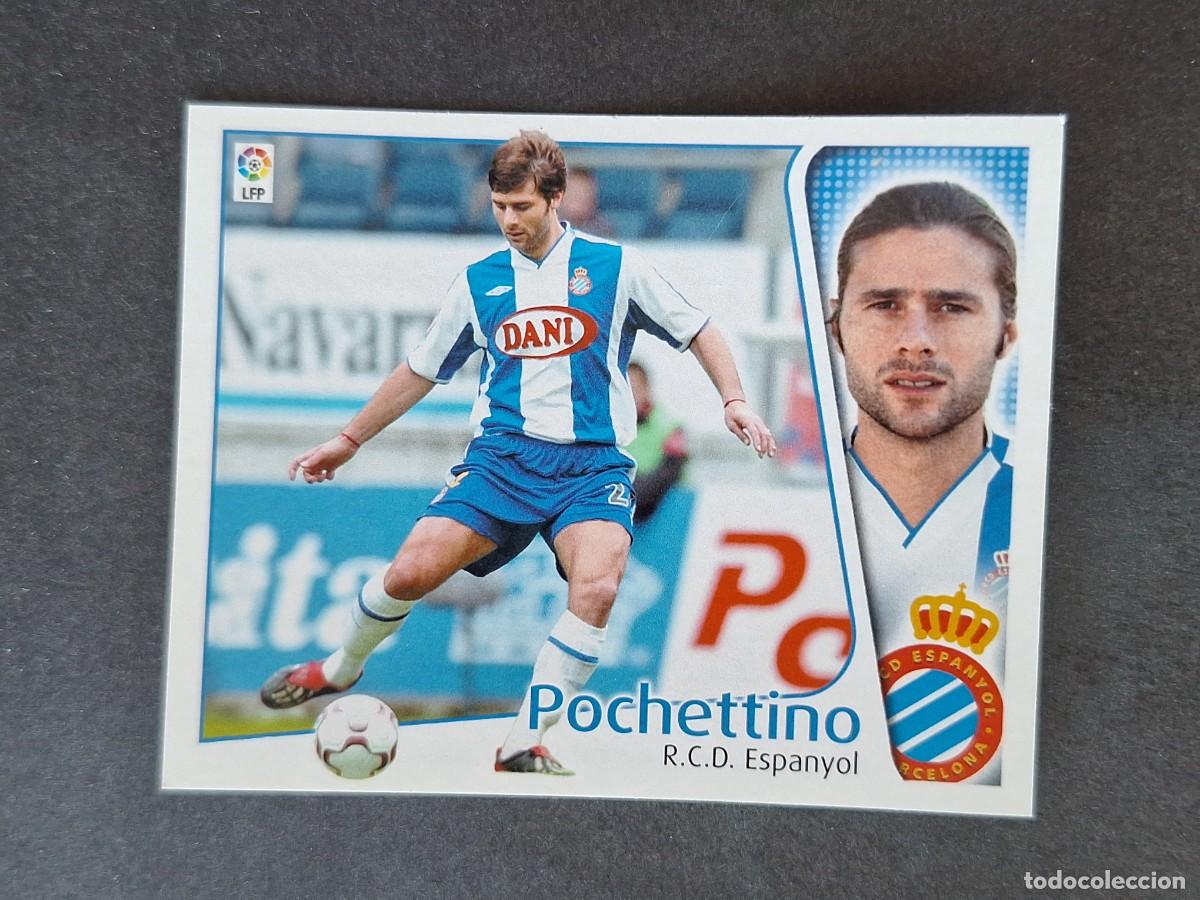 Figurine di Calcio: L5 POCHETTINO R. C. D. ESPA&Ntilde;OL LIGA ESTE 2004 2005 04 05 NUNCA PEGADO SIN PEGAR