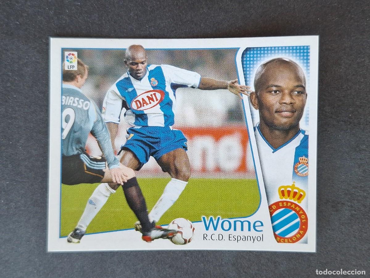 Cromos de f&uacute;tbol: L5 WOME R. C. D. ESPA&Ntilde;OL LIGA ESTE 2004 2005 04 05 NUNCA PEGADO SIN PEGAR