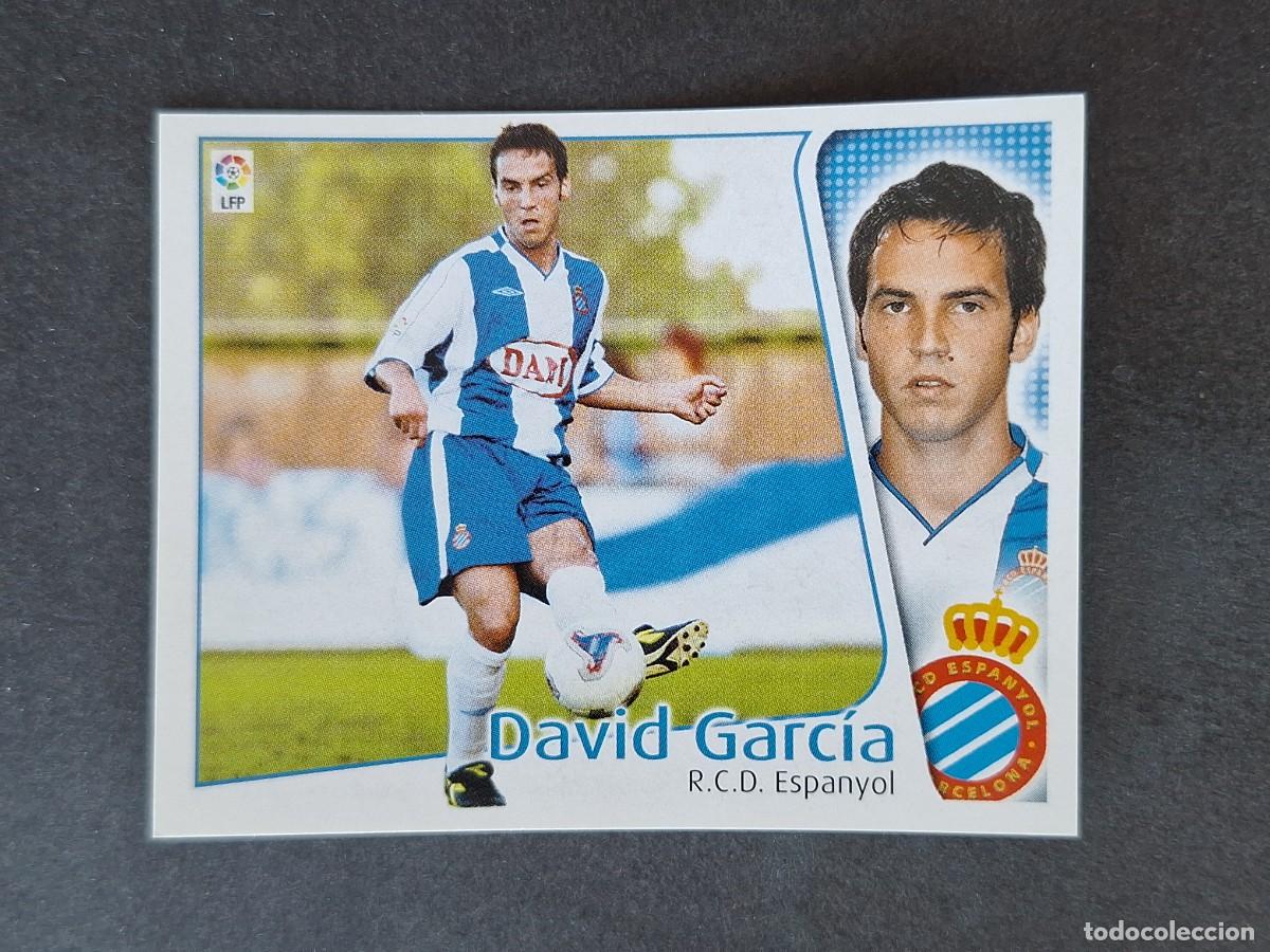 Figurine di Calcio: L5 DAVID GARCIA R. C. D. ESPA&Ntilde;OL LIGA ESTE 2004 2005 04 05 NUNCA PEGADO SIN PEGAR