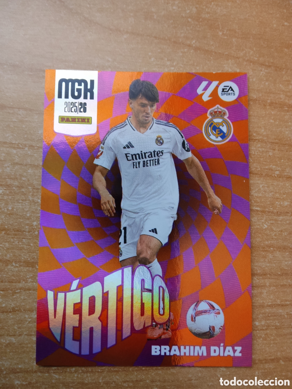 Cromos de f&uacute;tbol: 381 BRAHIM DIAZ VERTIGO REAL MADRID MEGACRACKS 2025 2026
