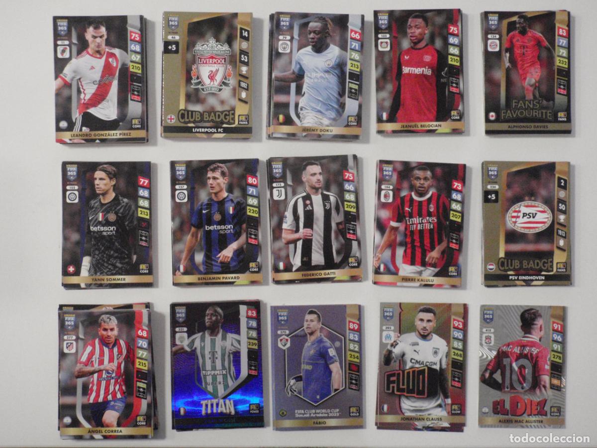 Cromos de f&uacute;tbol: Lote cromos 200 fichas f&uacute;tbol diferentes. ADRENALYN XL FIFA 365 2024 2025 TRADING CARDS 24 25