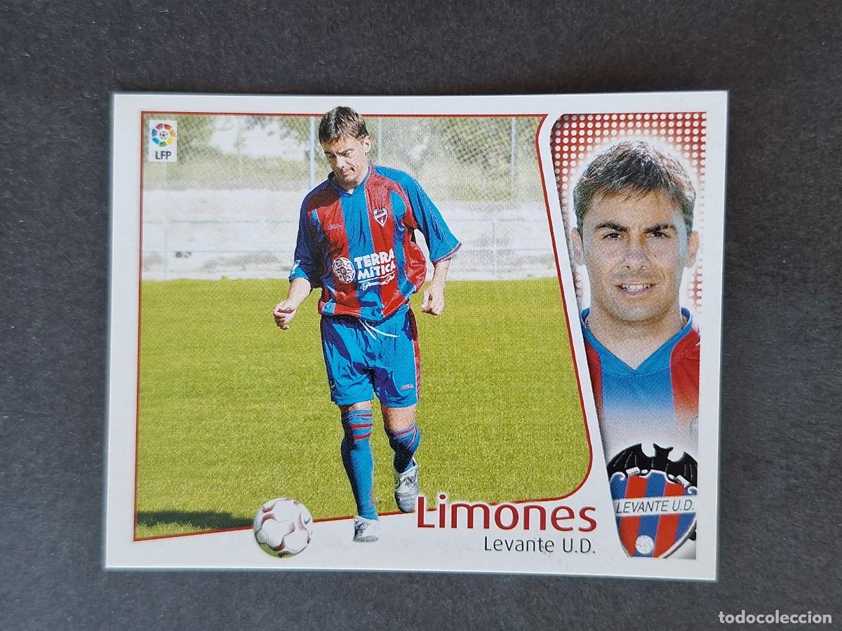 Cromos de f&uacute;tbol: L5 LIMONES LEVANTE U. D. LIGA ESTE 2004 2005 04 05 NUNCA PEGADO SIN PEGAR