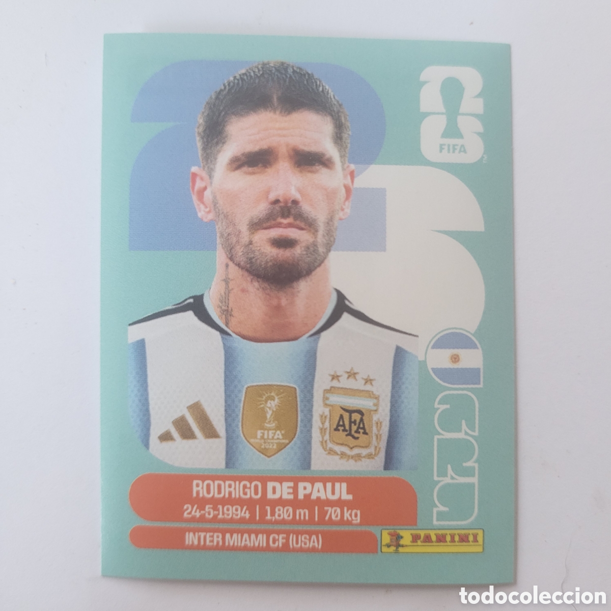 Cromos de f&uacute;tbol: ARG 10 Rodrigo De Paul [Sticker] / FIFA World Cup 2026