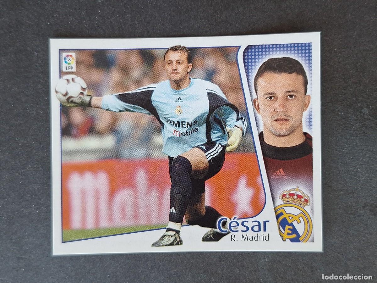 Cromos de f&uacute;tbol: L5 CESAR REAL MADRID LIGA ESTE 2004 2005 04 05 NUNCA PEGADO SIN PEGAR
