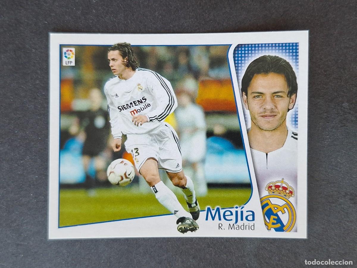 Cromos de f&uacute;tbol: L5 MEJIA REAL MADRID LIGA ESTE 2004 2005 04 05 NUNCA PEGADO SIN PEGAR