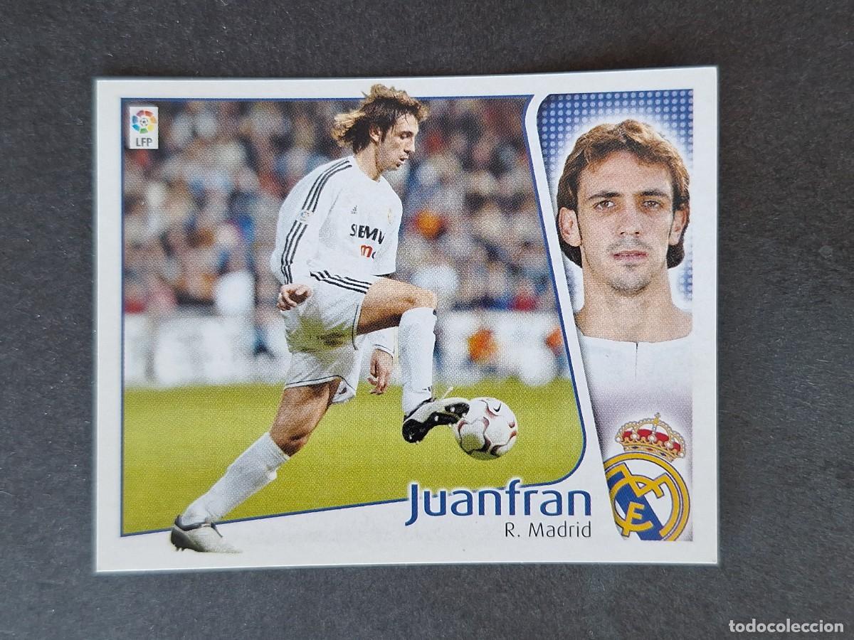 Cromos de f&uacute;tbol: L5 JUANFRAN REAL MADRID LIGA ESTE 2004 2005 04 05 NUNCA PEGADO SIN PEGAR