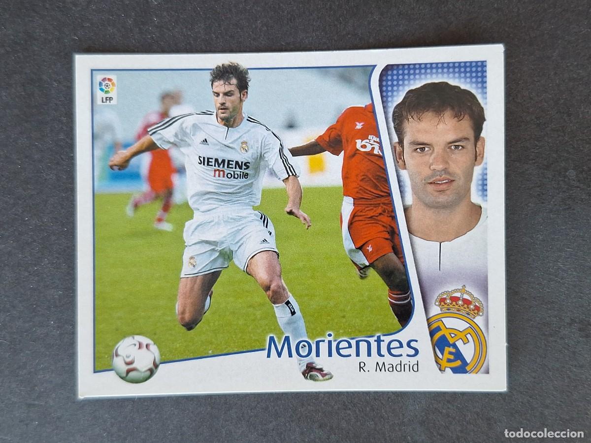 Cromos de f&uacute;tbol: L5 MORIENTES REAL MADRID LIGA ESTE 2004 2005 04 05 NUNCA PEGADO SIN PEGAR
