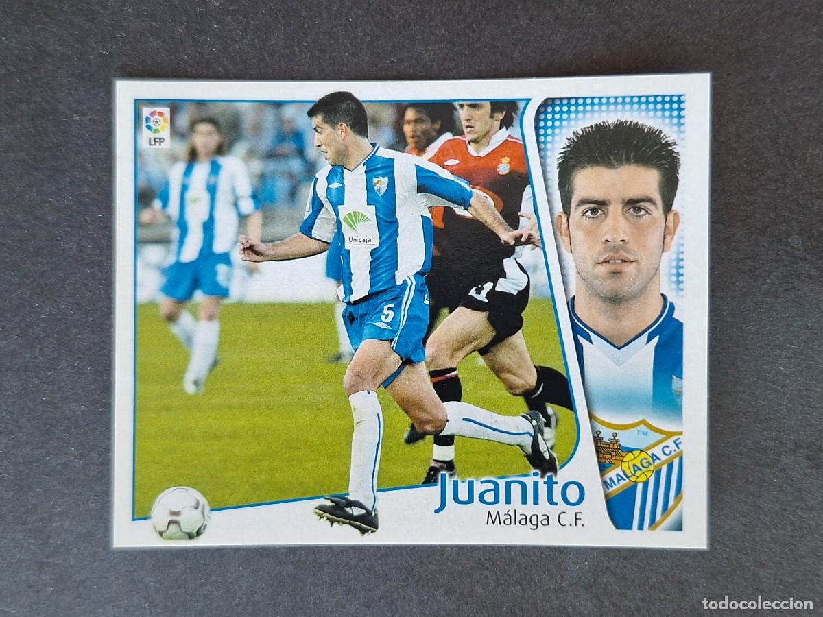 Cromos de f&uacute;tbol: L5 JUANITO MALAGA C. F. LIGA ESTE 2004 2005 04 05 NUNCA PEGADO SIN PEGAR