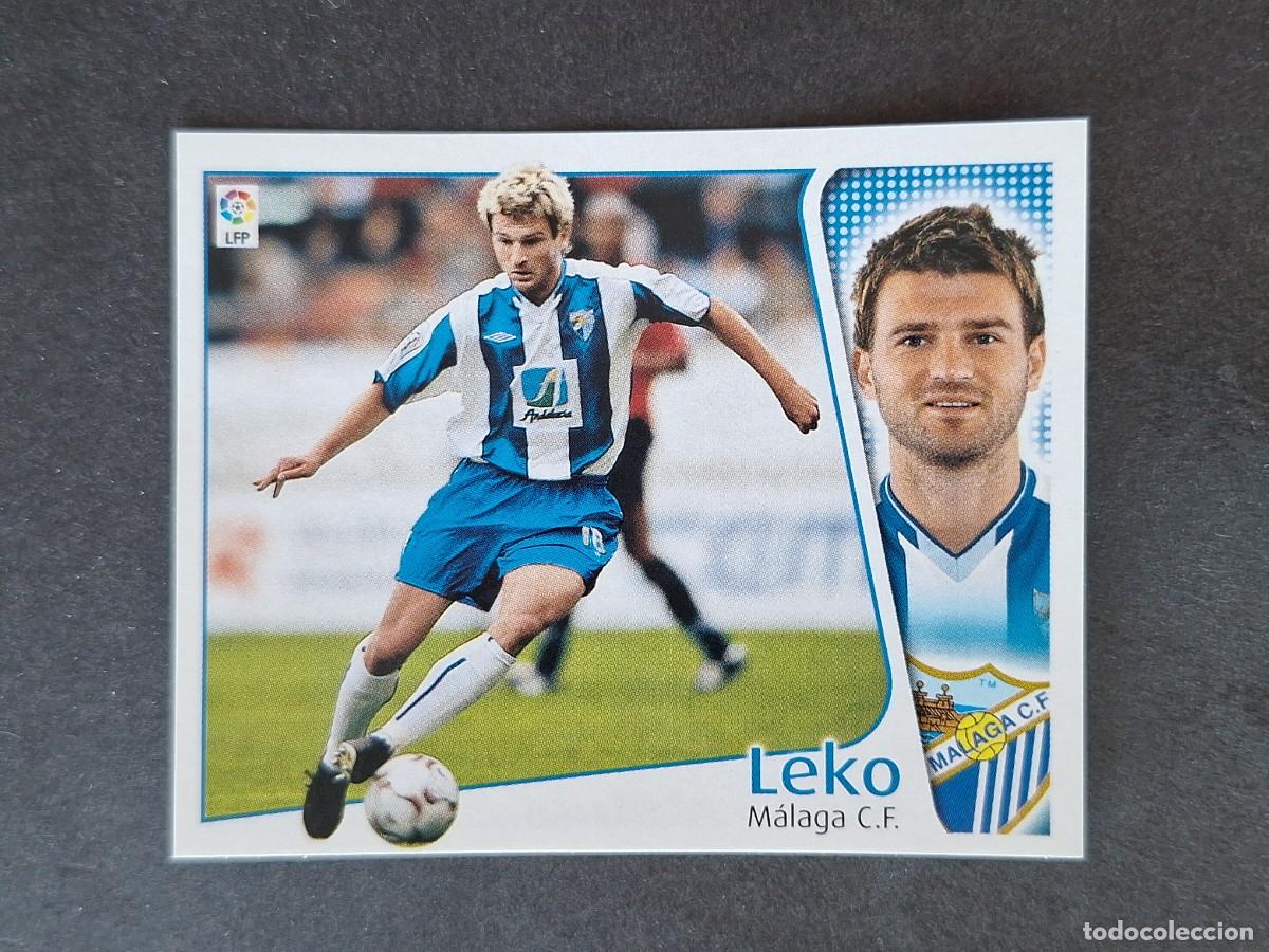 Cromos de f&uacute;tbol: L5 LEKO MALAGA C. F. LIGA ESTE 2004 2005 04 05 NUNCA PEGADO SIN PEGAR
