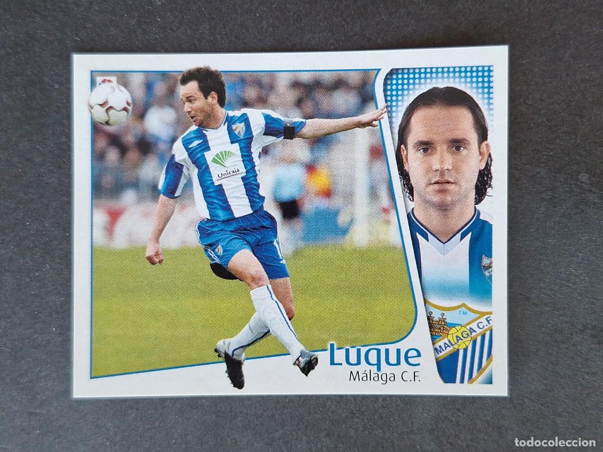Cromos de f&uacute;tbol: L5 LUQUE MALAGA C. F. LIGA ESTE 2004 2005 04 05 NUNCA PEGADO SIN PEGAR
