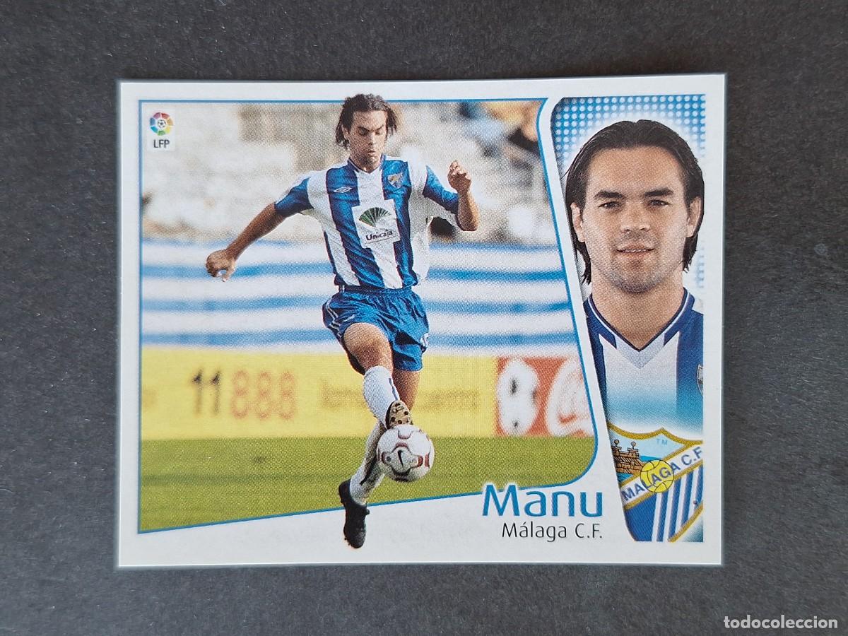 Cromos de f&uacute;tbol: L5 MANU MALAGA C. F. LIGA ESTE 2004 2005 04 05 NUNCA PEGADO SIN PEGAR