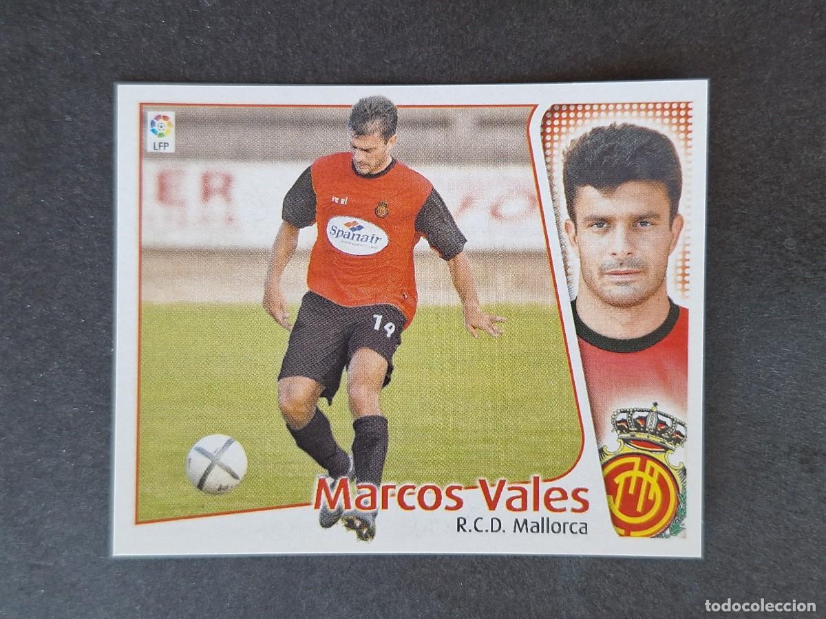 Cromos de f&uacute;tbol: L5 MARCOS VALES R. C. D. MALLORCA LIGA ESTE 2004 2005 04 05 NUNCA PEGADO SIN PEGAR