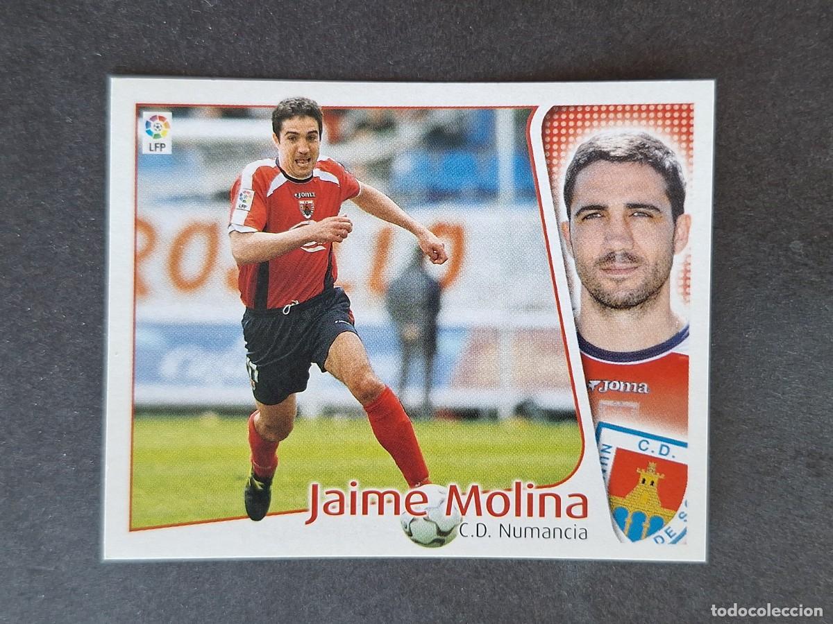 Fu&szlig;ball-Sticker: L5 JAIME MOLINA C. D. NUMANCIA LIGA ESTE 2004 2005 04 05 NUNCA PEGADO SIN PEGAR