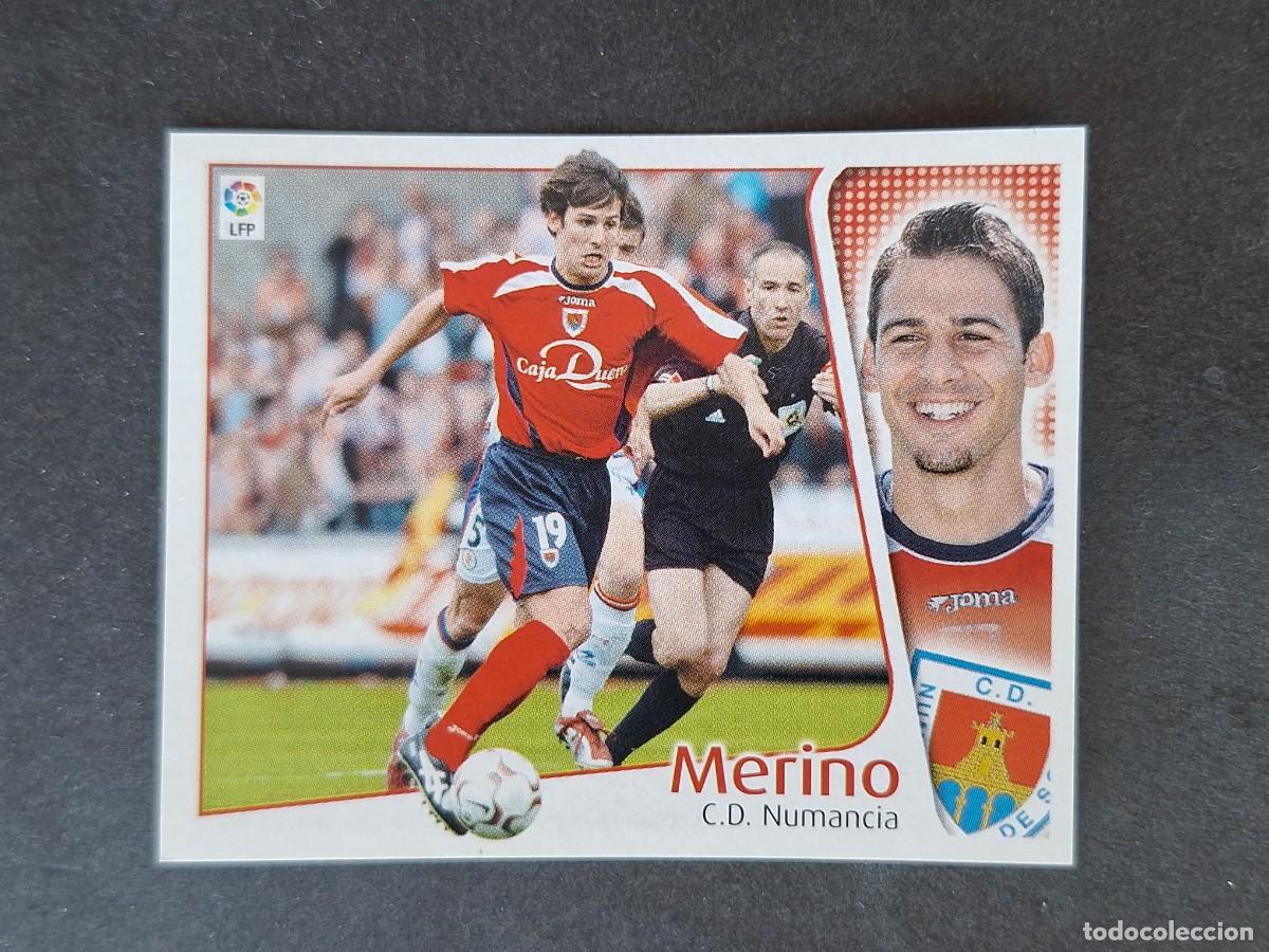 Cromos de f&uacute;tbol: L5 MERINO C. D. NUMANCIA LIGA ESTE 2004 2005 04 05 NUNCA PEGADO SIN PEGAR