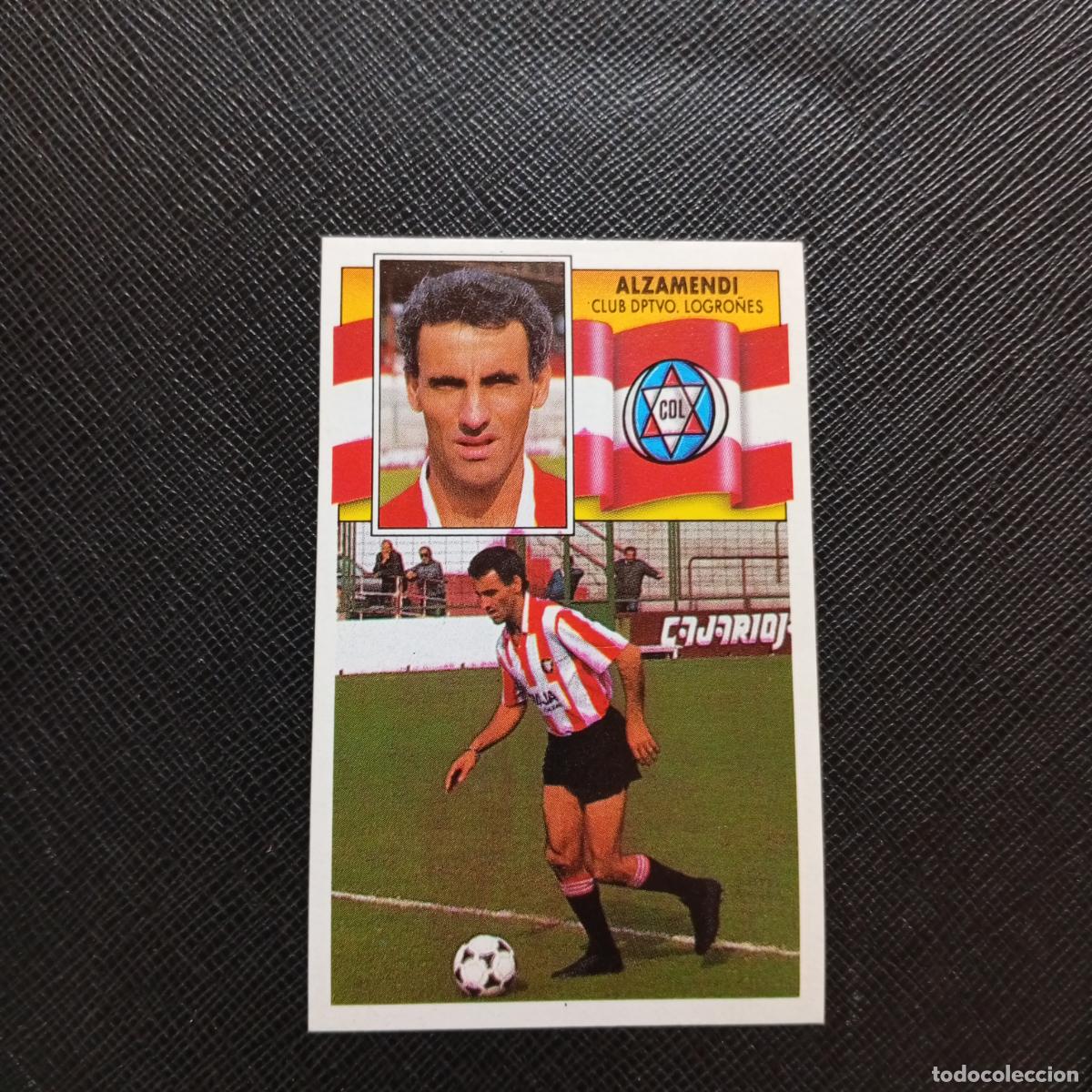 Cromos de Futebol: ALZAMENDI LOGRO&Ntilde;ES ESTE 1990 1991 CROMO FUTBOL LIGA 90 91 - SIN PEGAR - A37 PG478 BAJA