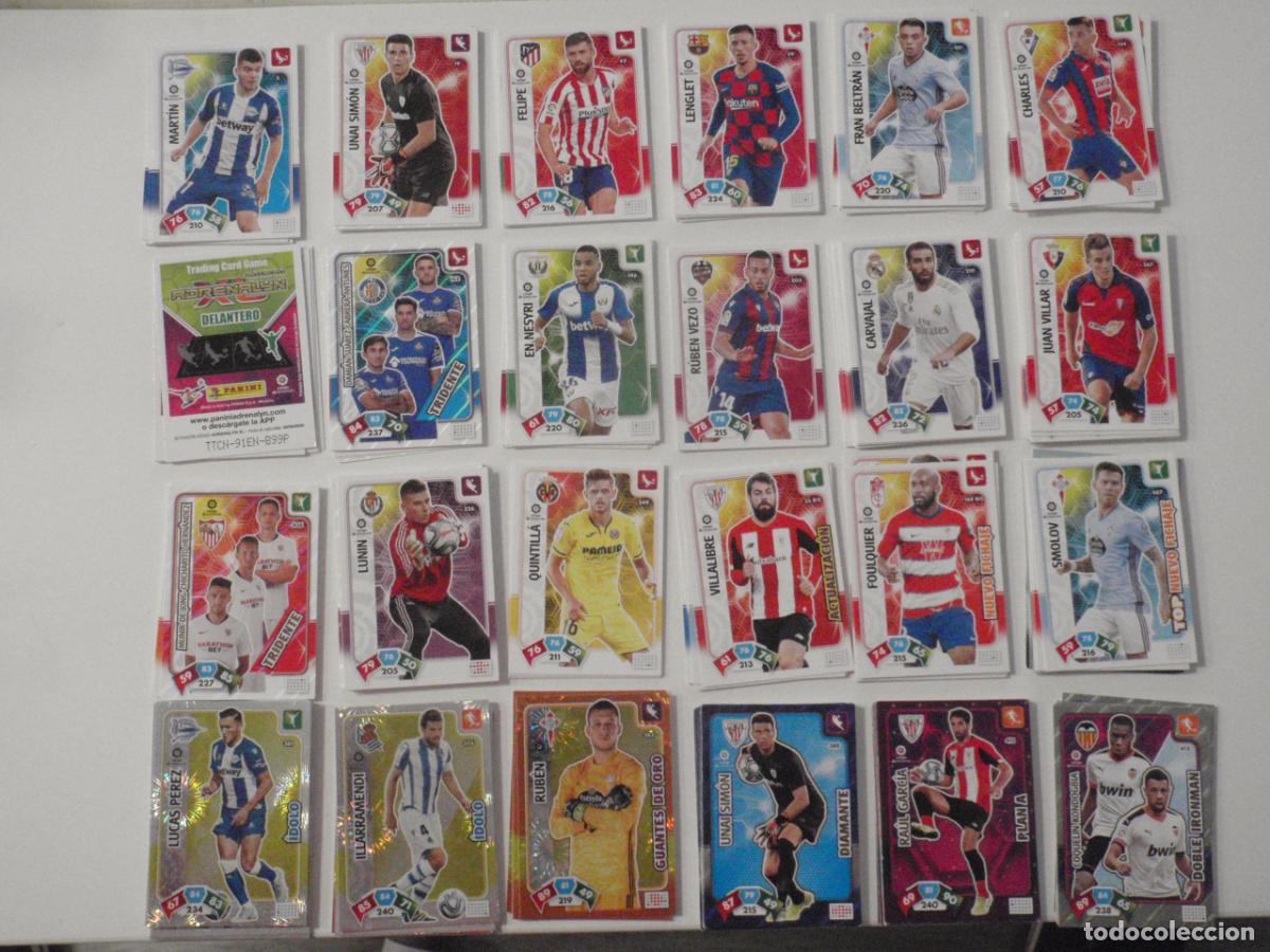 Cromos de f&uacute;tbol: LOTE 191 cromos diferentes de futbol. Trading Cards ADRENALYN XL 2019 2020 de PANINI.