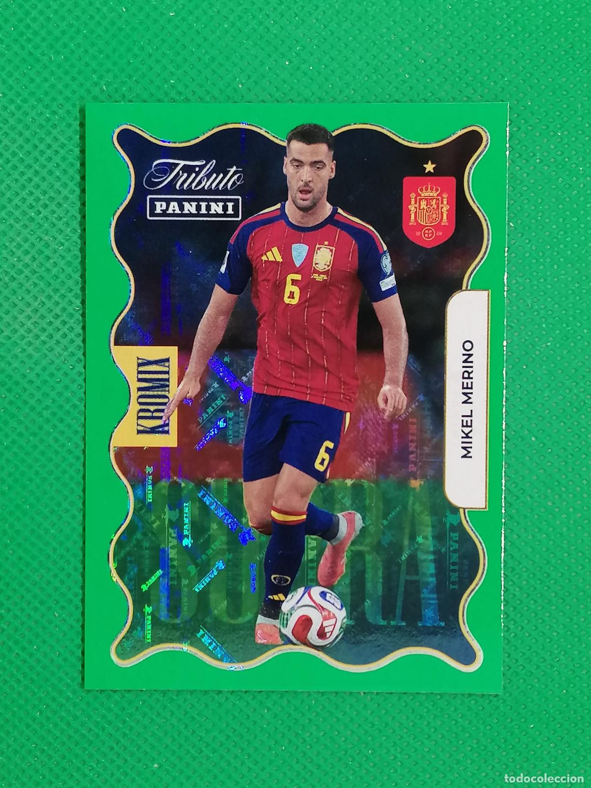 Cromos de f&uacute;tbol: KV78 MIKEL MERINO VERDE GREEN ⚽PANINI TRIBUTO SELECCION ESPA&Ntilde;OLA ESPA&Ntilde;A CARD 26 2026⚽