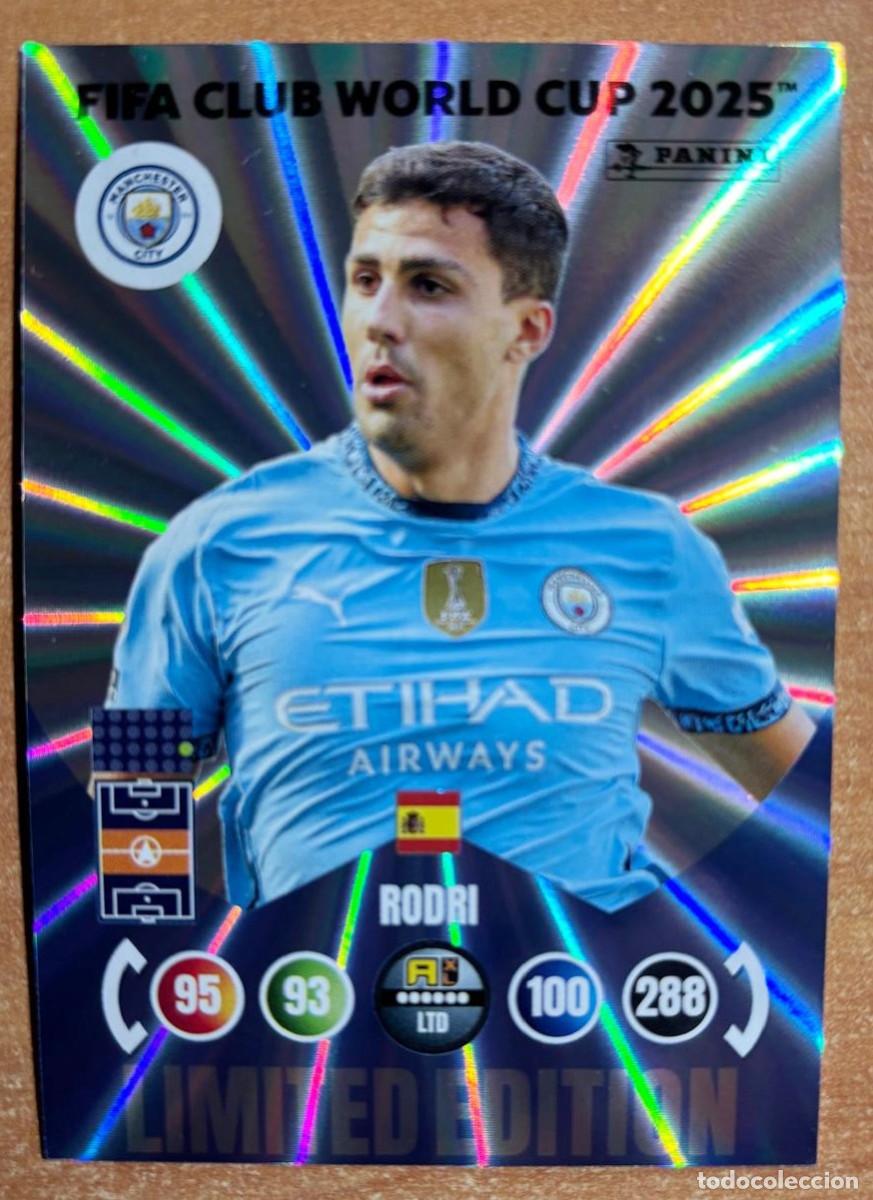 Cromos de f&uacute;tbol: ADRENALYN XL FIFA CLUB WORLD 2025 RODRI (MANCHESTER CITY) LIMITED EDITION-EDICION LIMITADA