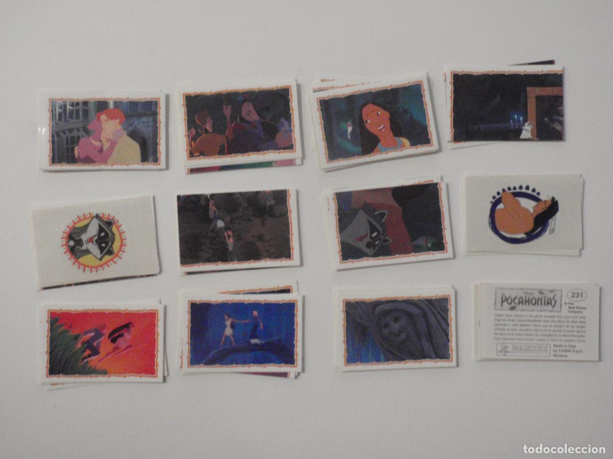 Cromos de f&uacute;tbol: LOTE 96 cromos POCAHONTAS diferentes y sin pegar. PANINI STICKERS a&ntilde;o 1995