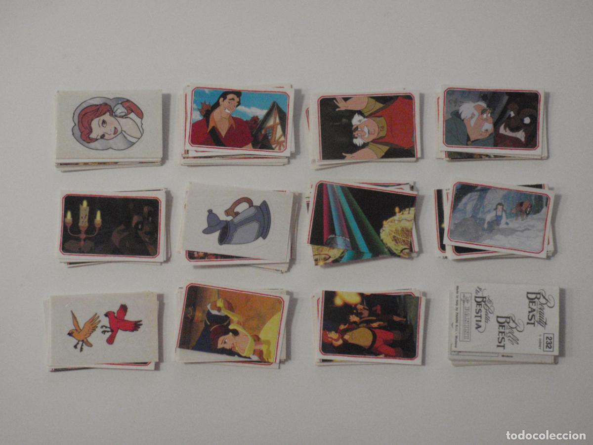 Cromos de f&uacute;tbol: LOTE 232 cromos LA BELLA Y LA BESTIA - COLECCI&Oacute;N COMPLETA SIN PEGAR - PANINI STICKERS a&ntilde;o 1993