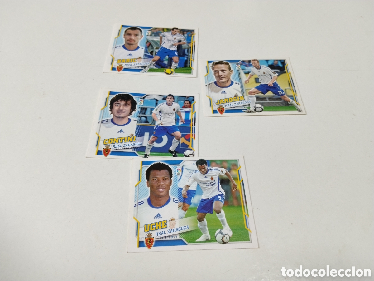 Cromos de f&uacute;tbol: 4 Cromos Real Zaragoza 2010-2011
