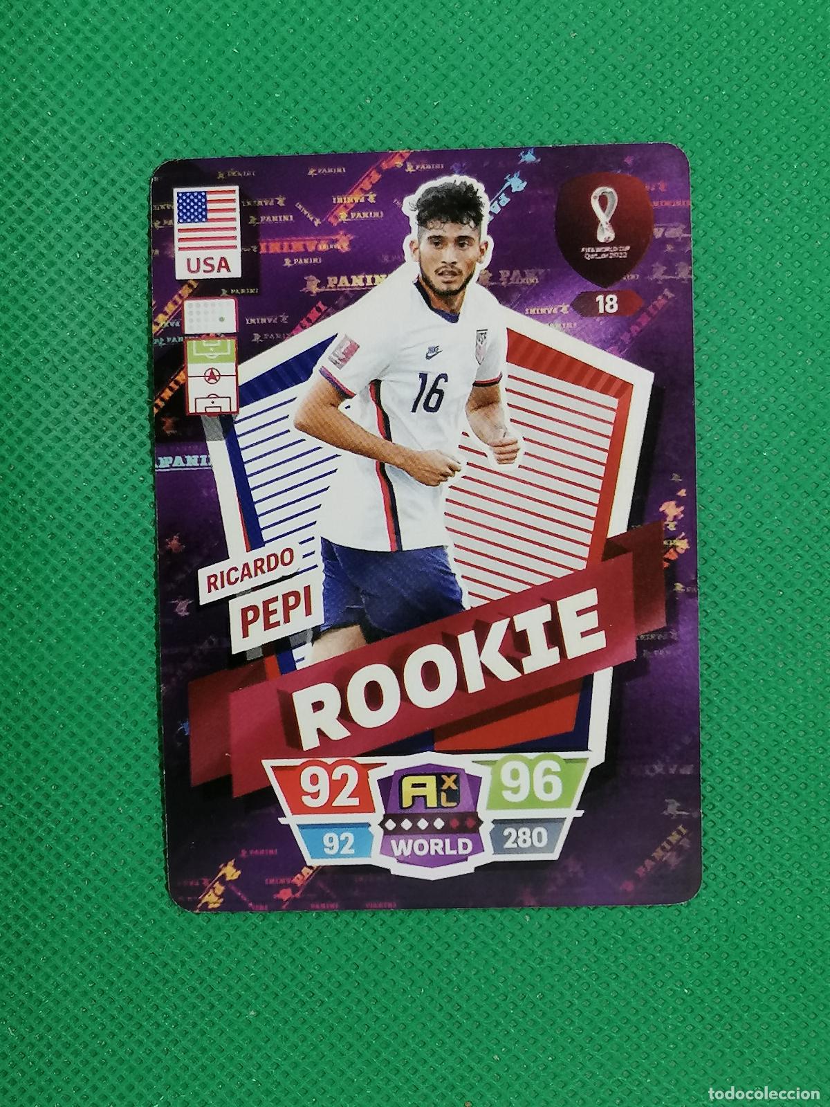 Cromos de f&uacute;tbol: RICARDO PEPI USA ⚽ WORLD FOOBALL STARS QATAR CARD FANCARD ⚽