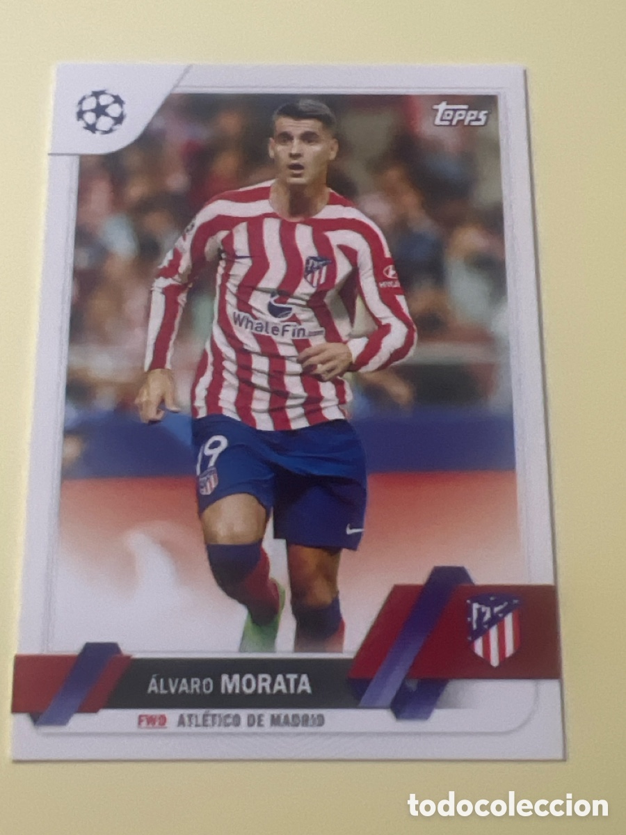 Cromos de f&uacute;tbol: C9672. N&ordm; 72 &Aacute;lvaro Morata Atl&eacute;tico de Madrid UEFA Clubs Competitions 22 23