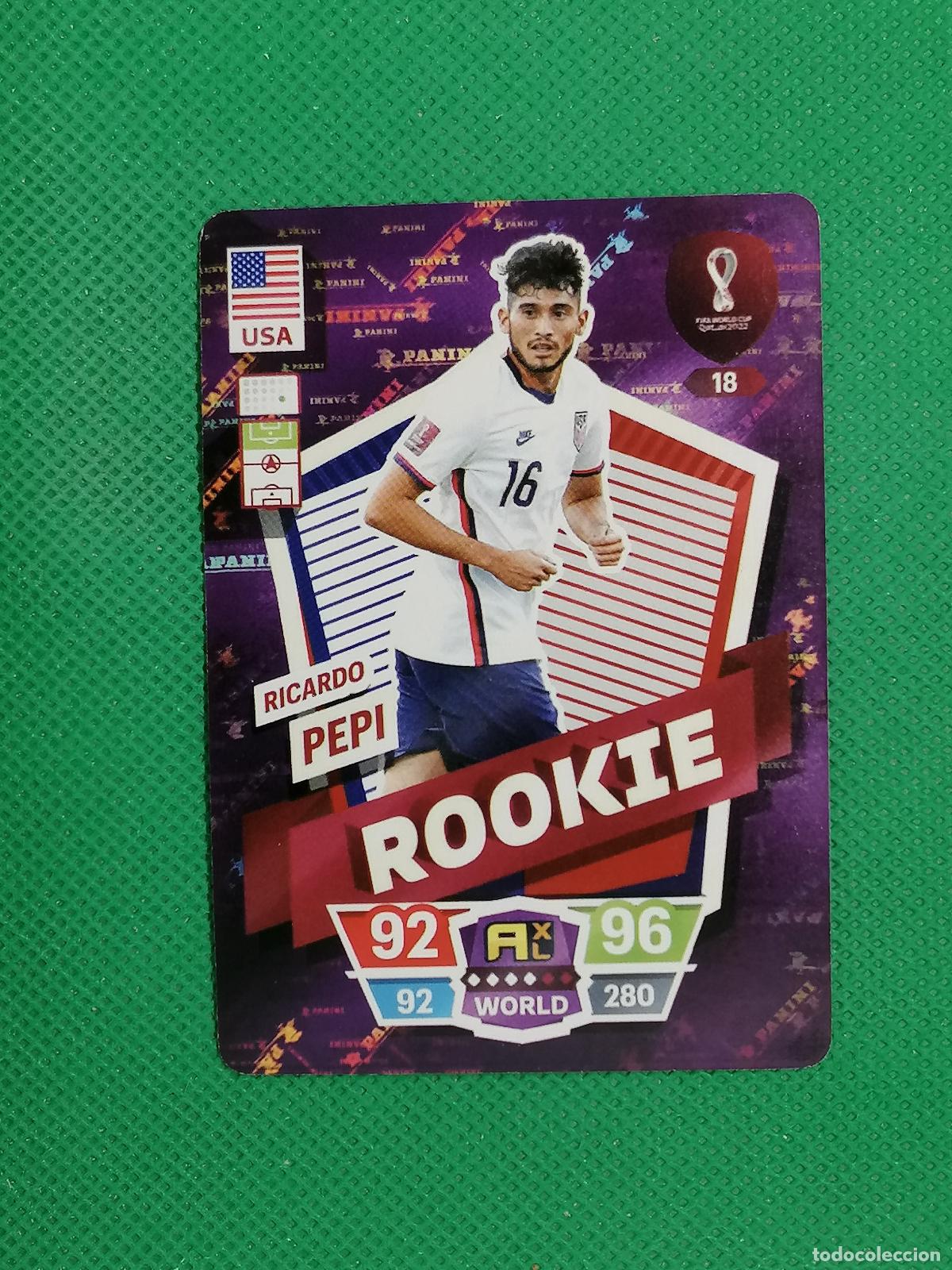 Cromos de f&uacute;tbol: RICARDO PEPI USA ⚽ WORLD FOOTBALL STARS QATAR CARD FANCARD ⚽