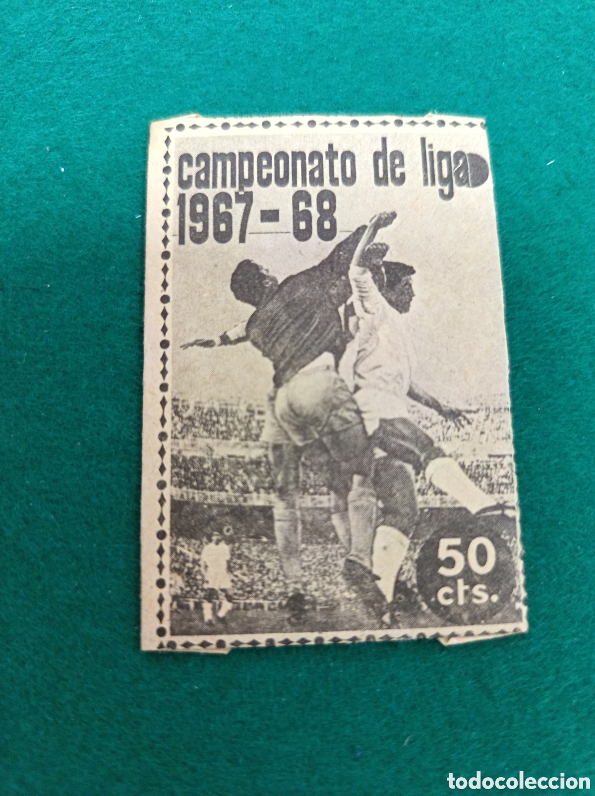 Cromos de f&uacute;tbol: Sobre cromos sin abrir campeonato de liga 1967 68. Disgra,