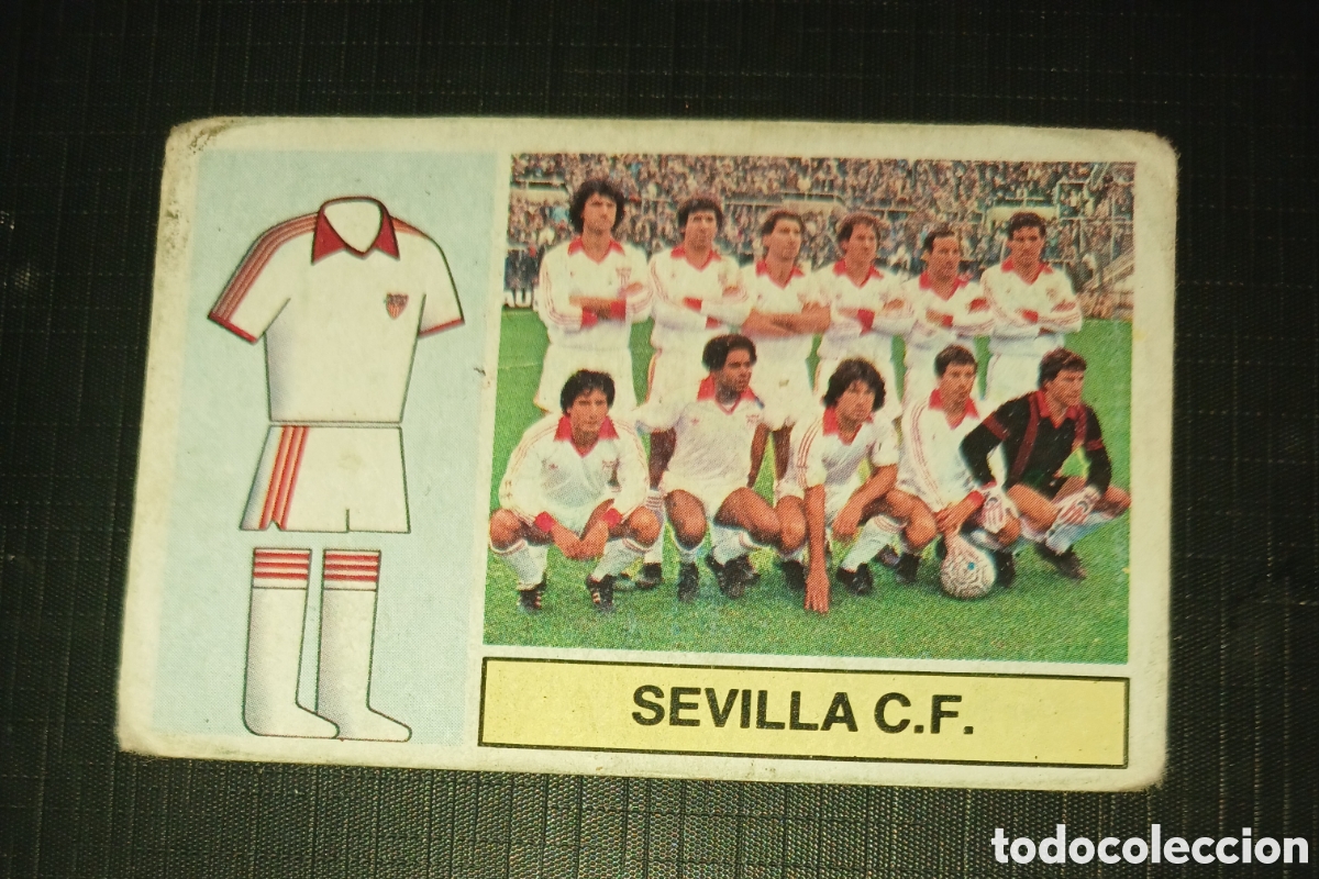 Cromos de f&uacute;tbol: Cromo Sevilla C. F. Alineaciones Ed. Este Liga 1982 1983 82-83 Sin pegar, nunca pegado